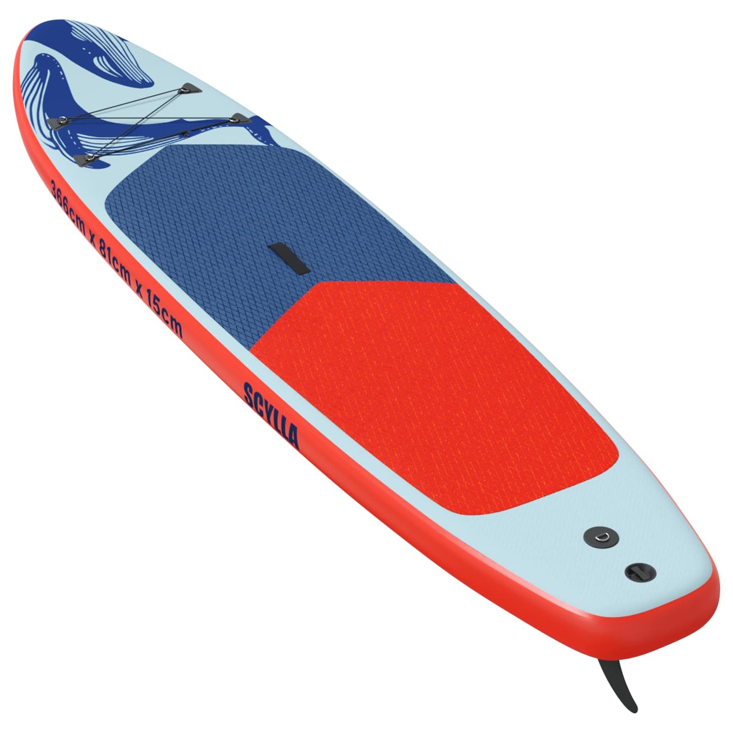 vidaXL Φουσκωτή σανίδα SUP SCYLLA 366 x 81 x 15 εκ Μπλε για