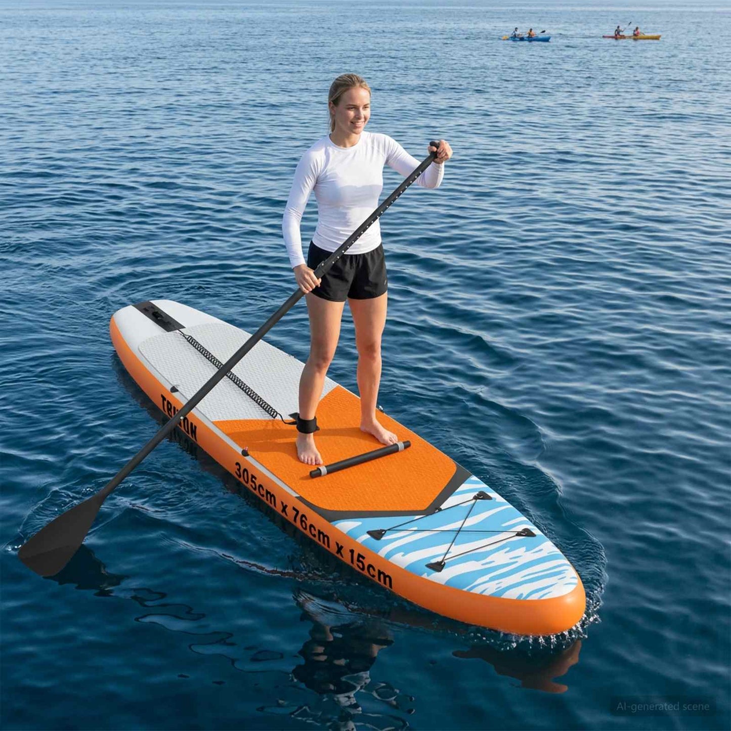 vidaXL SUP Board με κάθισμα 2 σε 1 TRITON 305 x 76 x 15 cm Μπλε