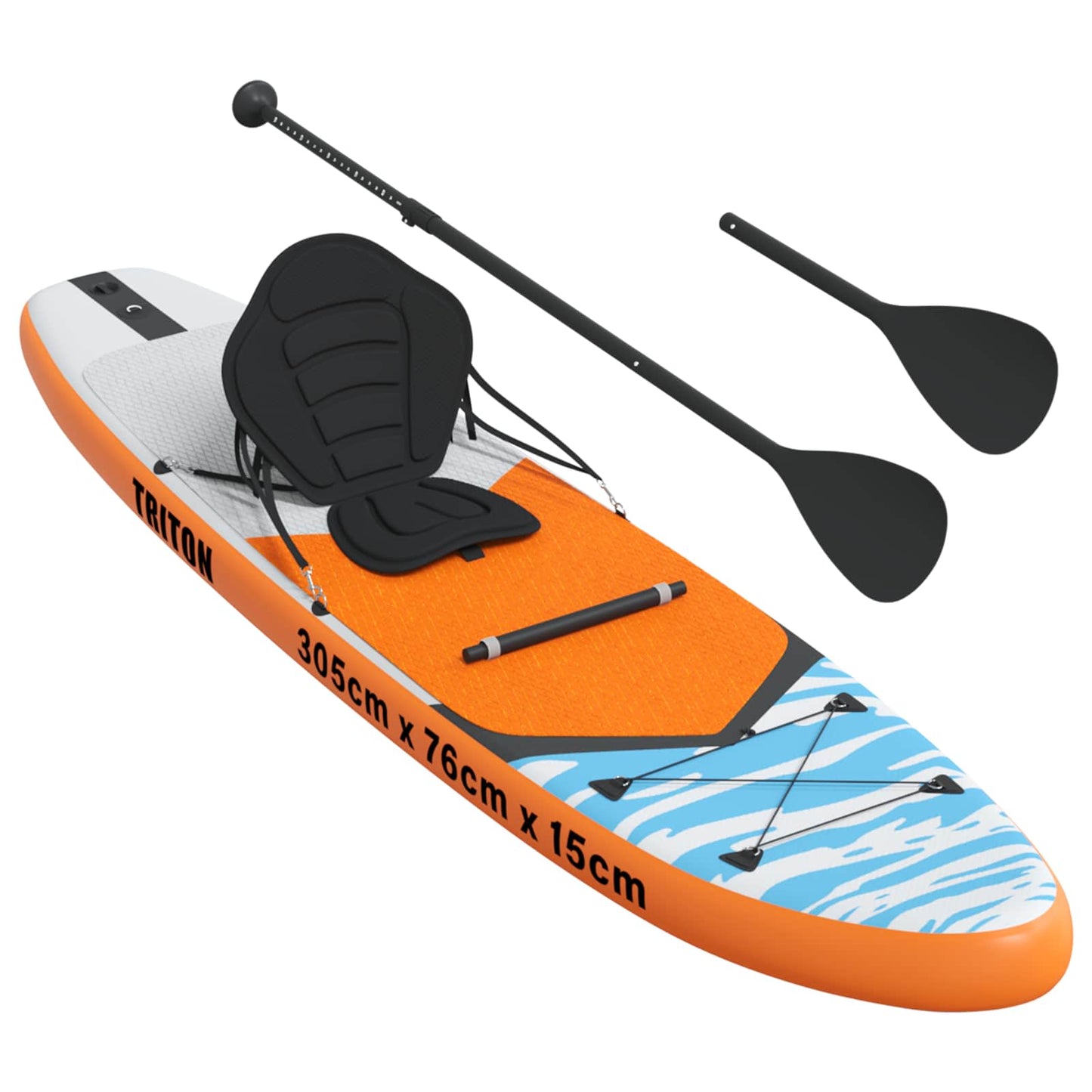 vidaXL SUP Board με κάθισμα 2 σε 1 TRITON 305 x 76 x 15 cm Μπλε