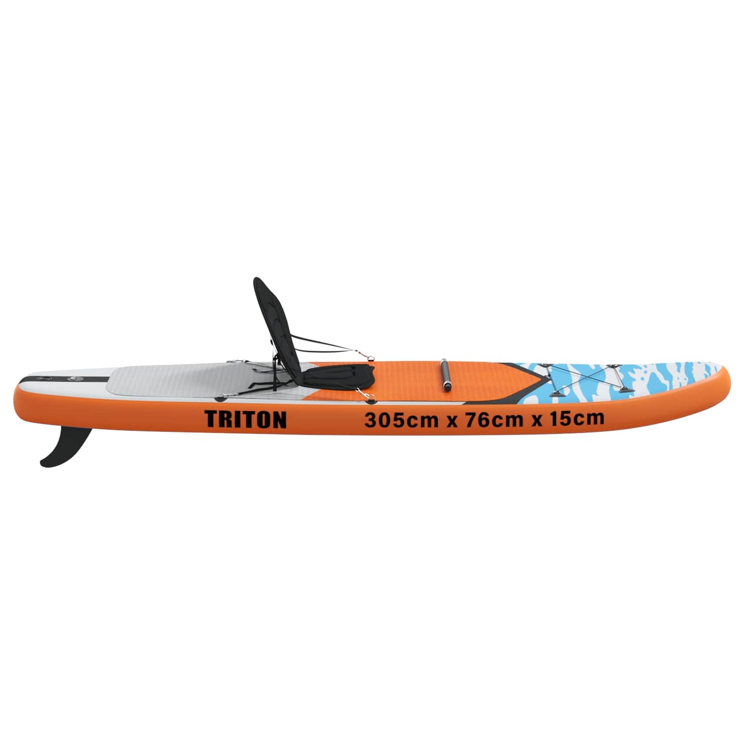 vidaXL SUP Board με κάθισμα 2 σε 1 TRITON 305 x 76 x 15 cm Μπλε