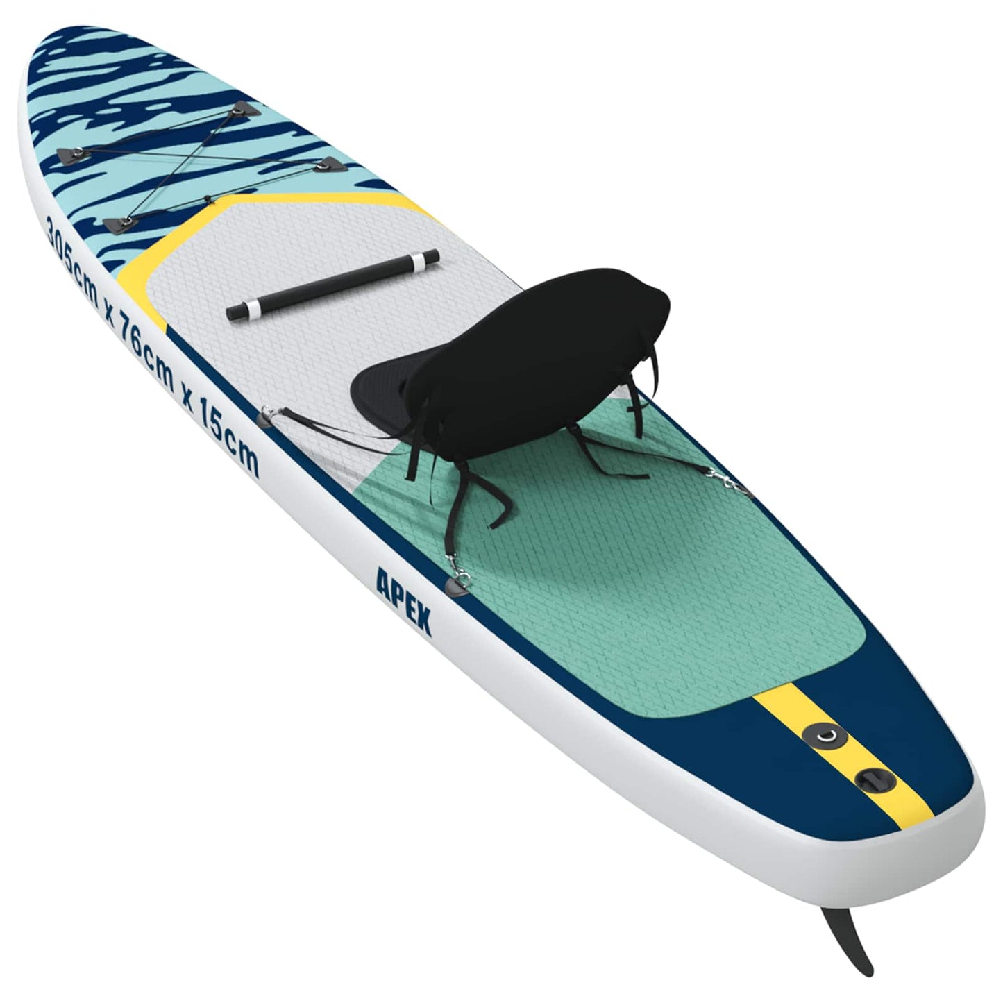 vidaXL SUP Board με κάθισμα 2 σε 1 APEX 305 x 76 x 15 cm Μπλε