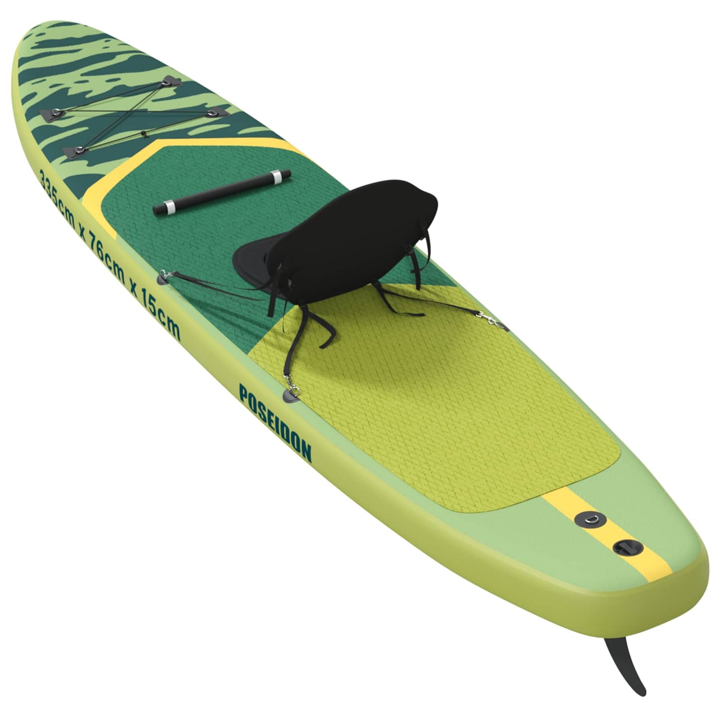 vidaXL SUP Board με κάθισμα 2 σε 1 POSEIDON 335 x 76 x 15 εκ. Πράσινο