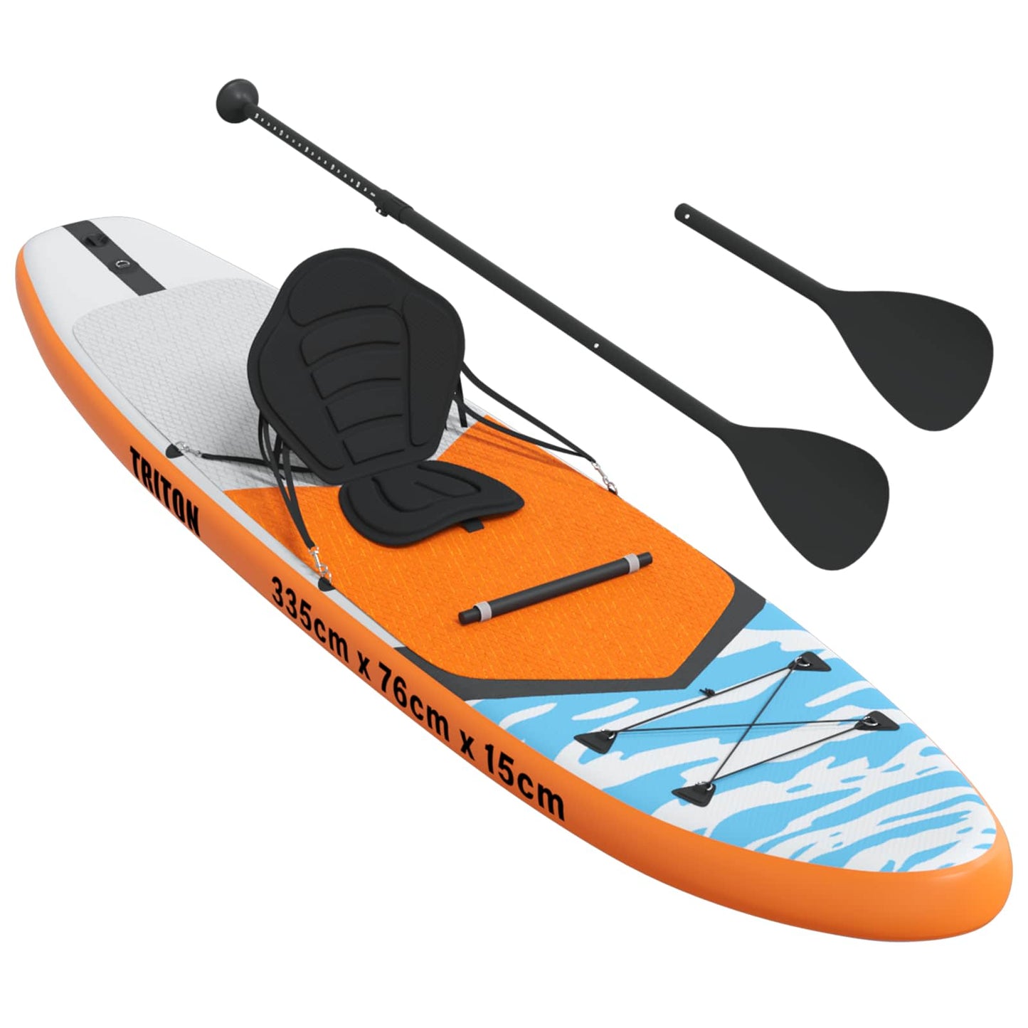 vidaXL SUP Board με κάθισμα 2 σε 1 TRITON 335 x 76 x 15 εκ. Μπλε
