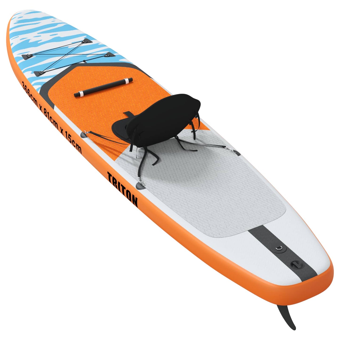 vidaXL SUP Board με κάθισμα 2 σε 1 TRITON 366 x 81 x 15 εκ Μπλε