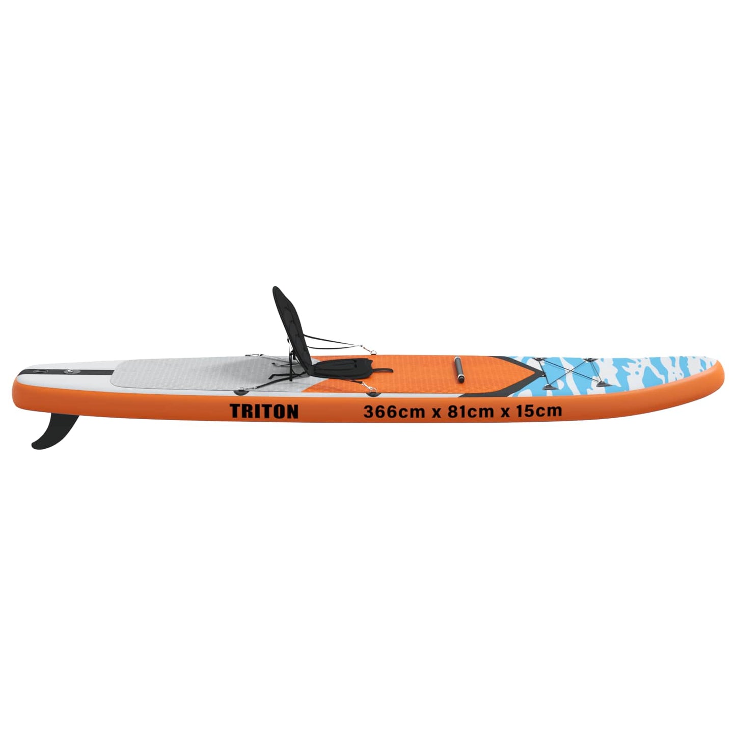 vidaXL SUP Board με κάθισμα 2 σε 1 TRITON 366 x 81 x 15 εκ Μπλε