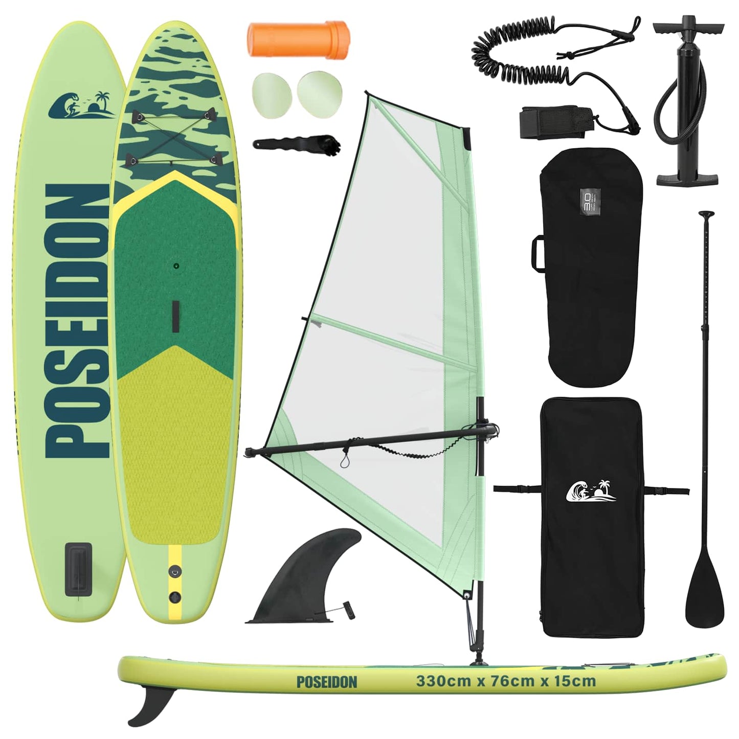 vidaXL Φουσκωτό SUP Board με Ιστιοφορία POSEIDON 330 x 76 x 15 εκ