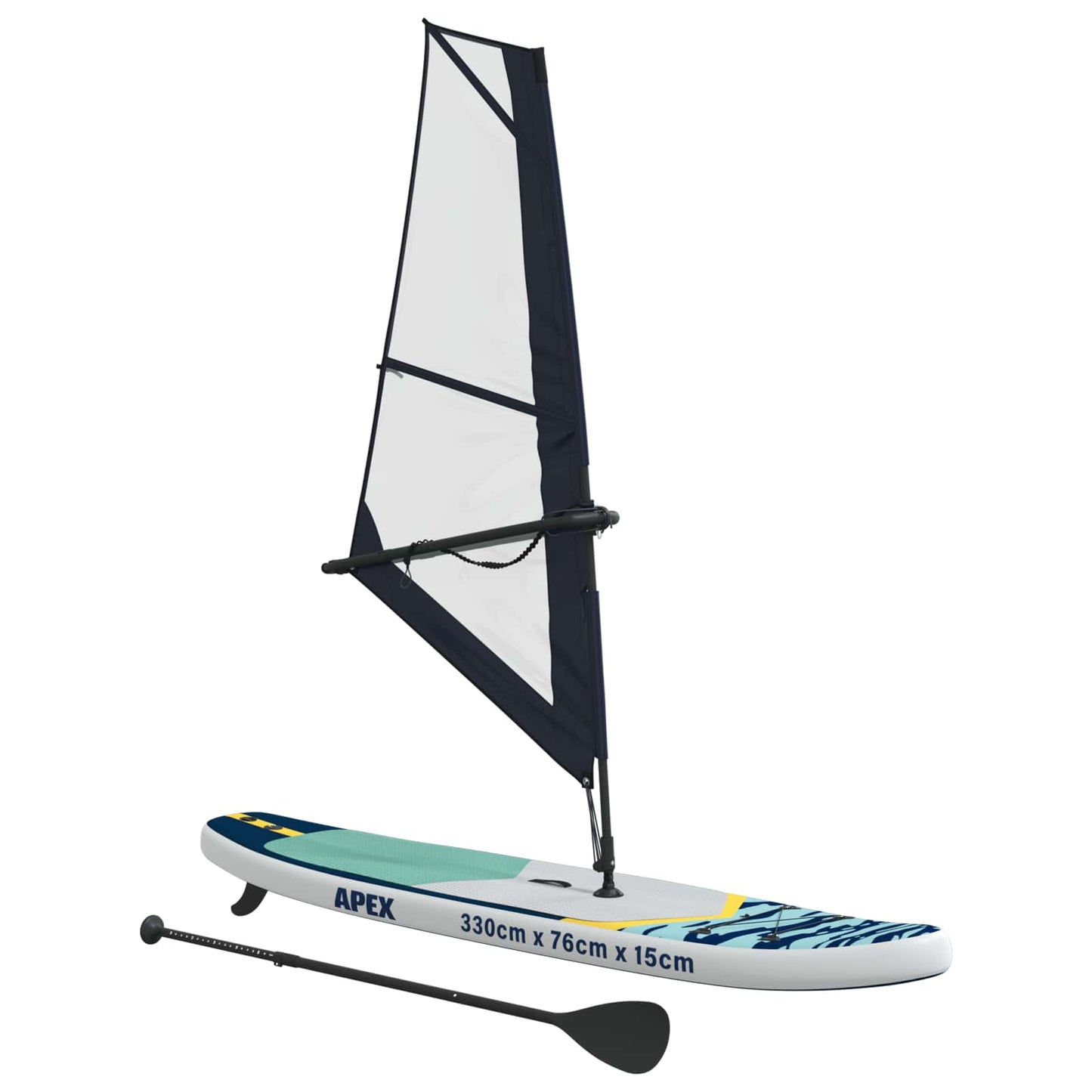vidaXL Φουσκωτό SUP Board με Ιστιοφορία APEX 330 x 76 x 15 εκ Μπλε