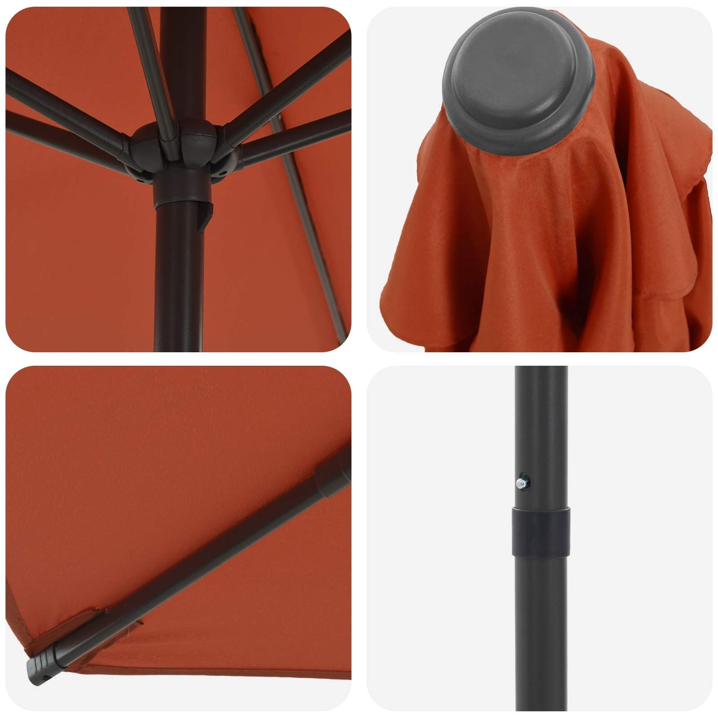 vidaXL Ομπρέλα Κήπου 200 x 300 cm Πολυεστέρας Ορθογώνιος Τερακότα