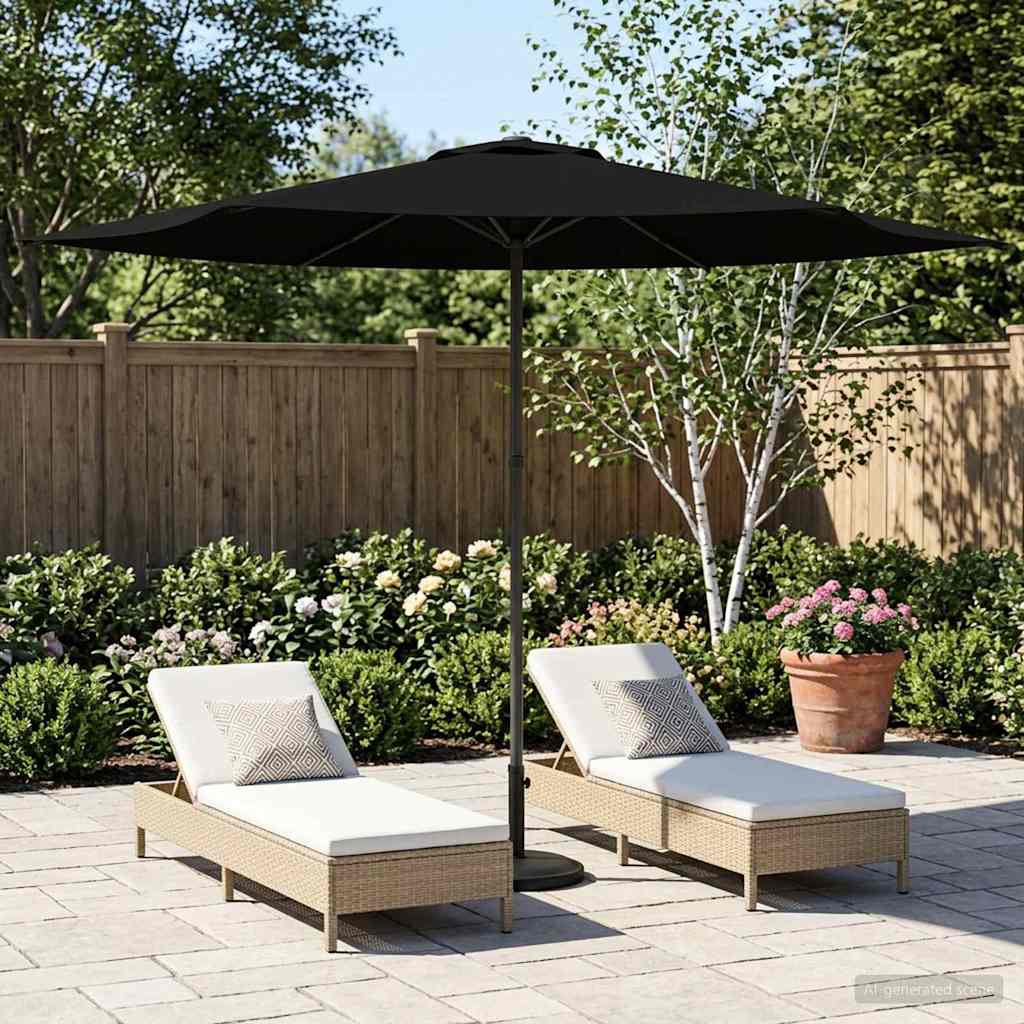 vidaXL Ομπρέλα Κήπου 300 x 300 cm Πολυεστέρας Ορθογώνιος Μαύρο