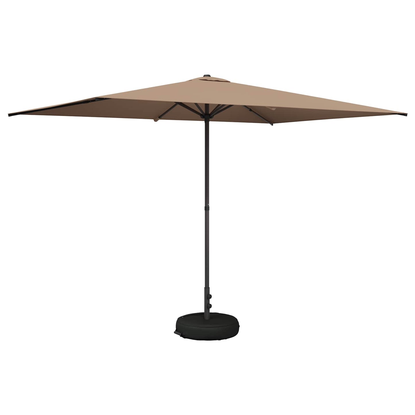 vidaXL Ομπρέλα Κήπου με Βάση 200 x 300 cm Πολυεστέρας Ορθογώνιος Taupe