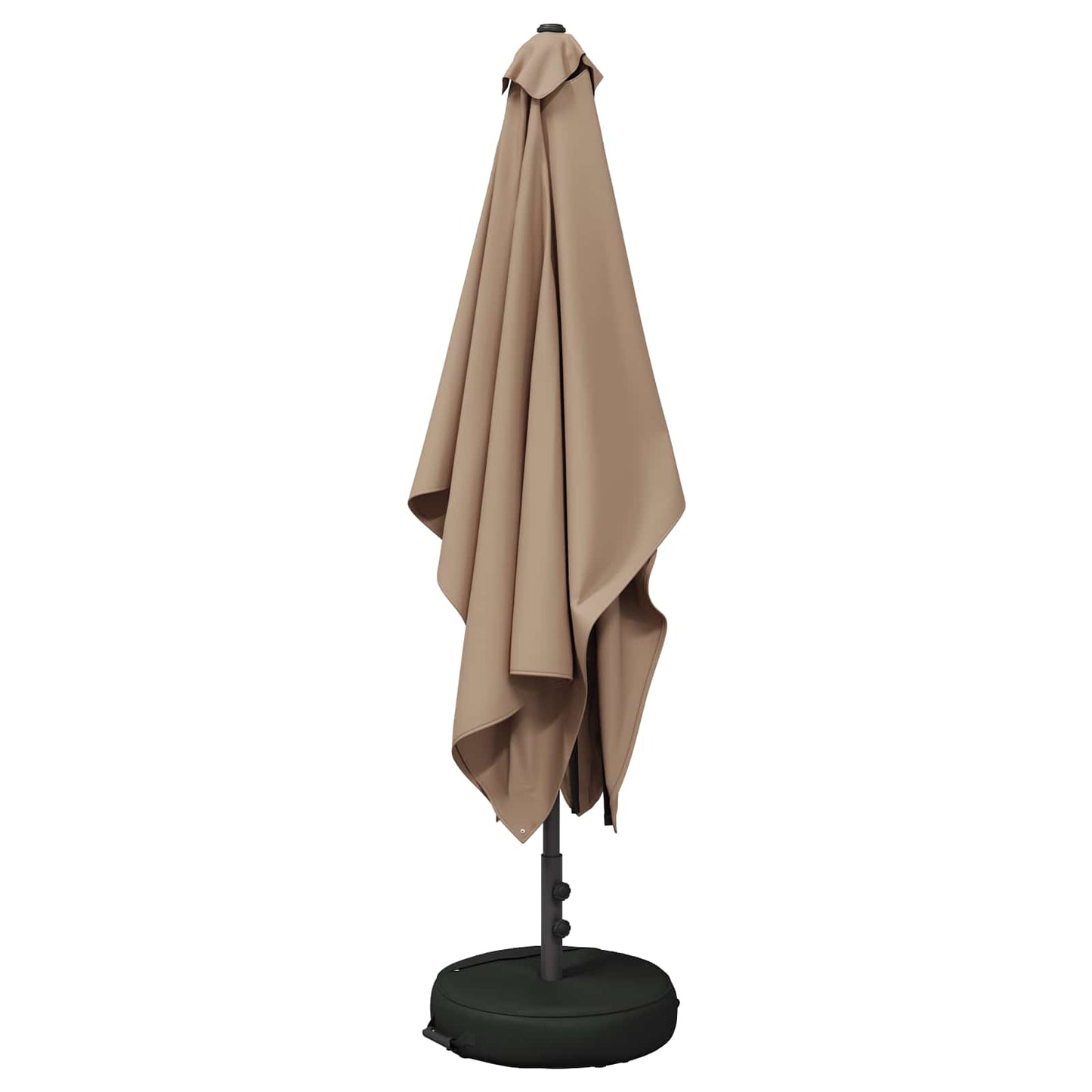 vidaXL Ομπρέλα Κήπου με Βάση 200 x 300 cm Πολυεστέρας Ορθογώνιος Taupe