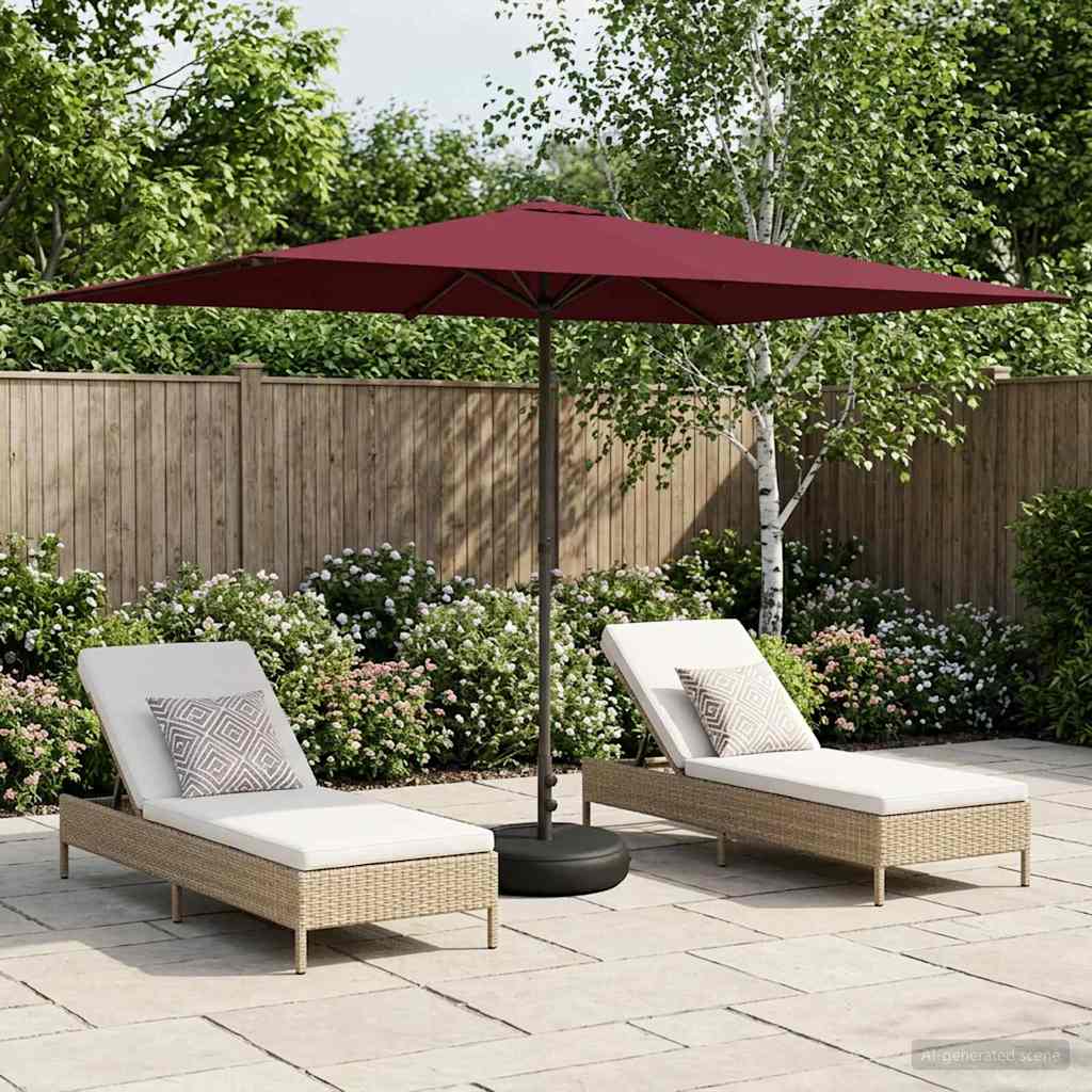 vidaXL Ομπρέλα Κήπου με Βάση 200 x 300 cm Πολυεστέρας Ορθογώνιος