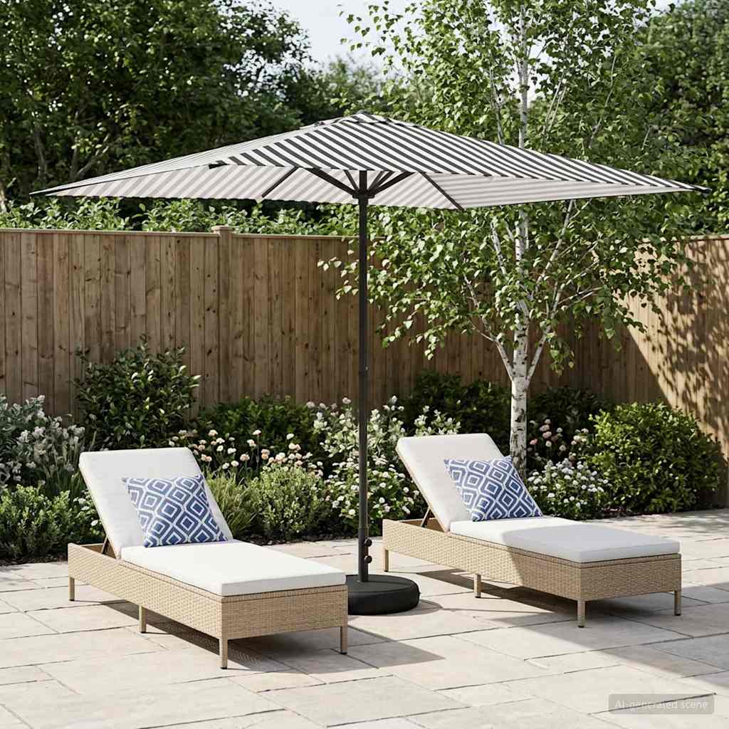 vidaXL Ομπρέλα Κήπου με Βάση 200 x 300 cm Πολυεστέρας Ορθογώνιος