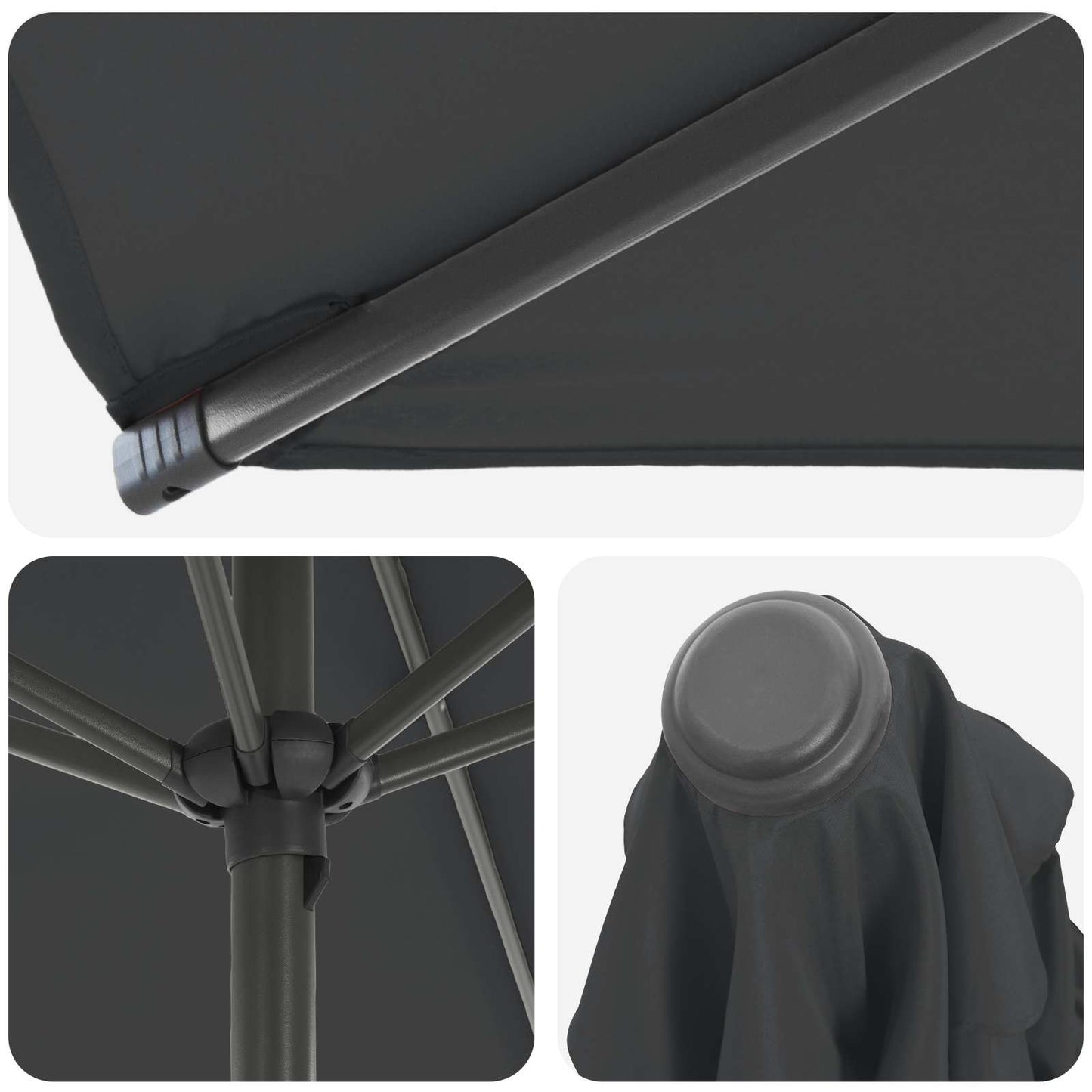 vidaXL Ομπρέλα Κήπου με Βάση 270 x 270 εκ Πολυεστέρας Ορθογώνιος
