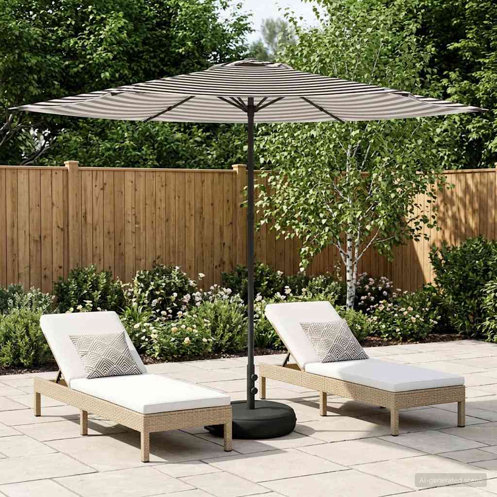 vidaXL Ομπρέλα Κήπου με Βάση 300 x 300 cm Πολυεστέρας Ορθογώνιος