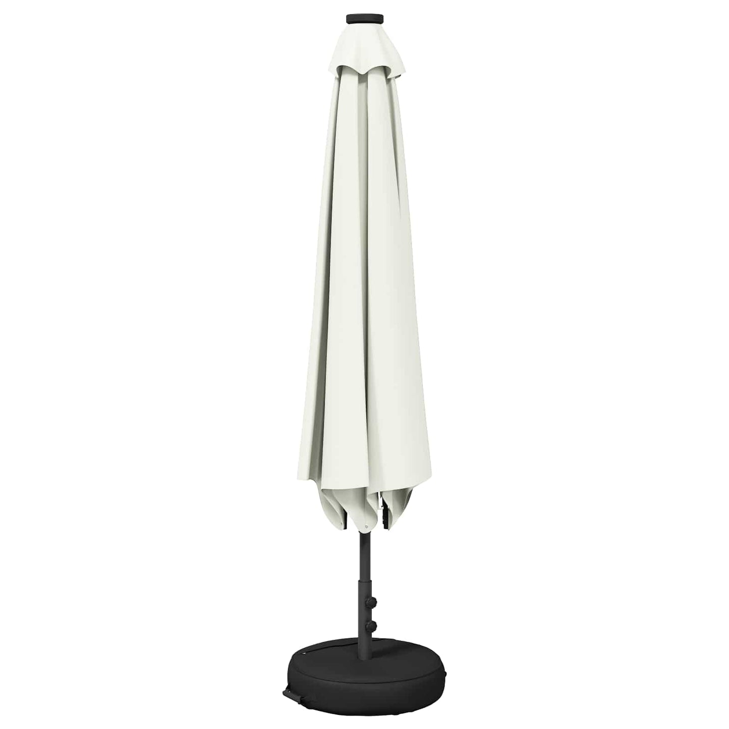 vidaXL Ομπρέλα Κήπου με LED Φώτα και Βάση 230 x 230 εκ Πολυεστέρας