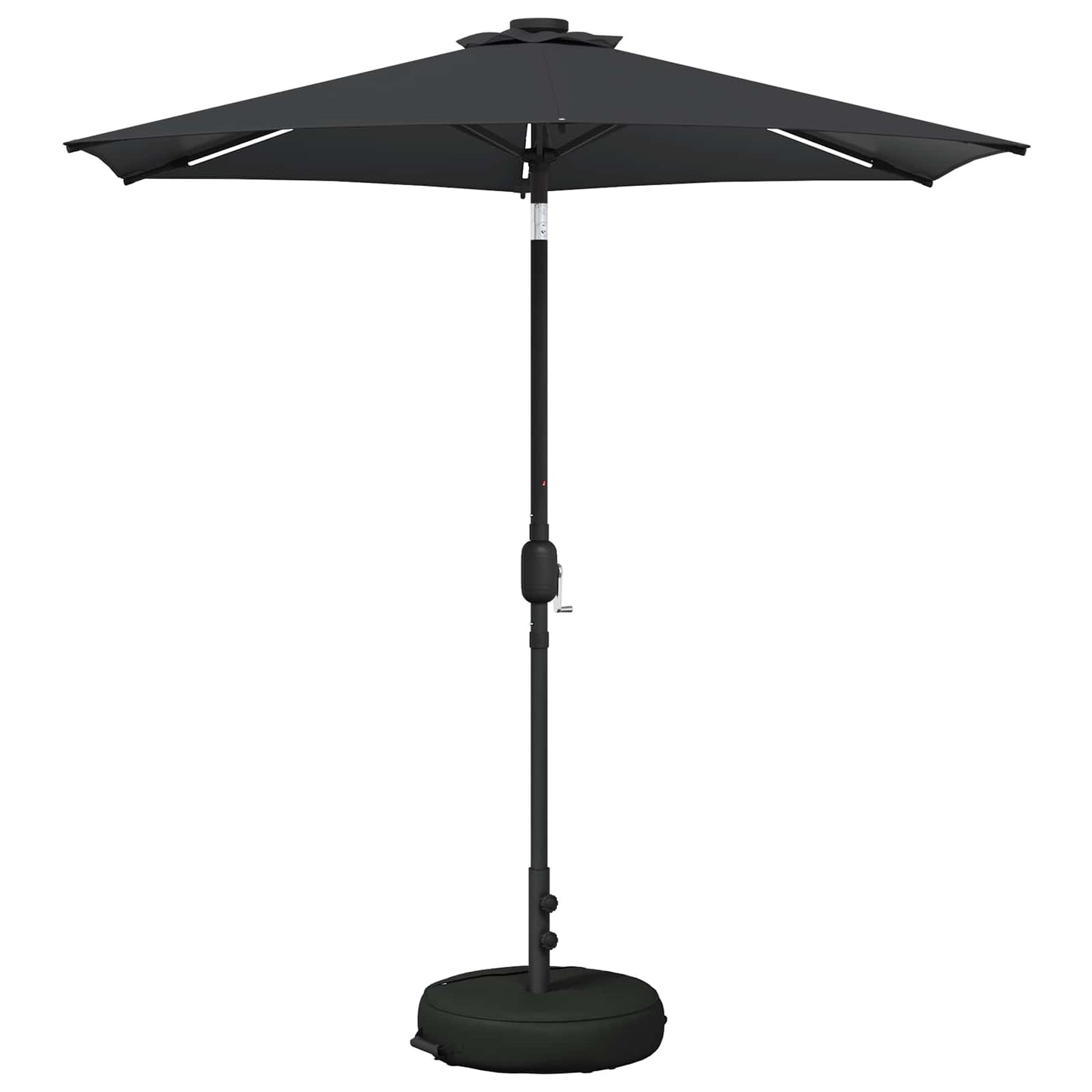 vidaXL Ομπρέλα Κήπου με LED Φώτα και Βάση 230 x 230 εκ Πολυεστέρας