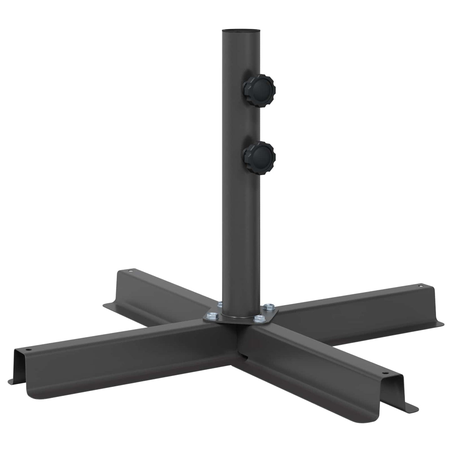 vidaXL Βάση ομπρέλας βεράντας 60 x 60 cm Ατσάλι Μαύρο