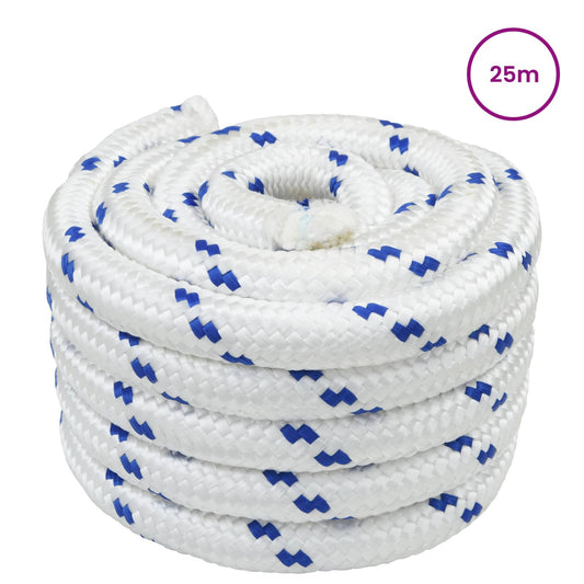 vidaXL Σχοινί Boat 3 mm 25 m Λευκό και Μπλε PP