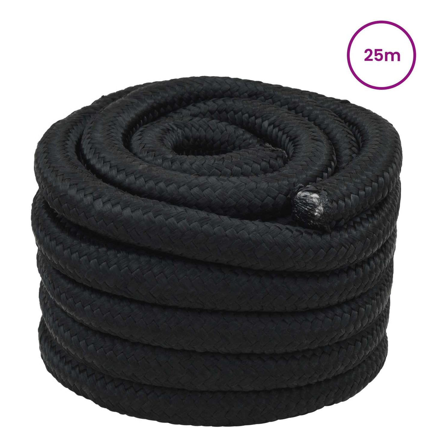 vidaXL Σχοινί Boat 3 mm 25 m Μαύρο PP