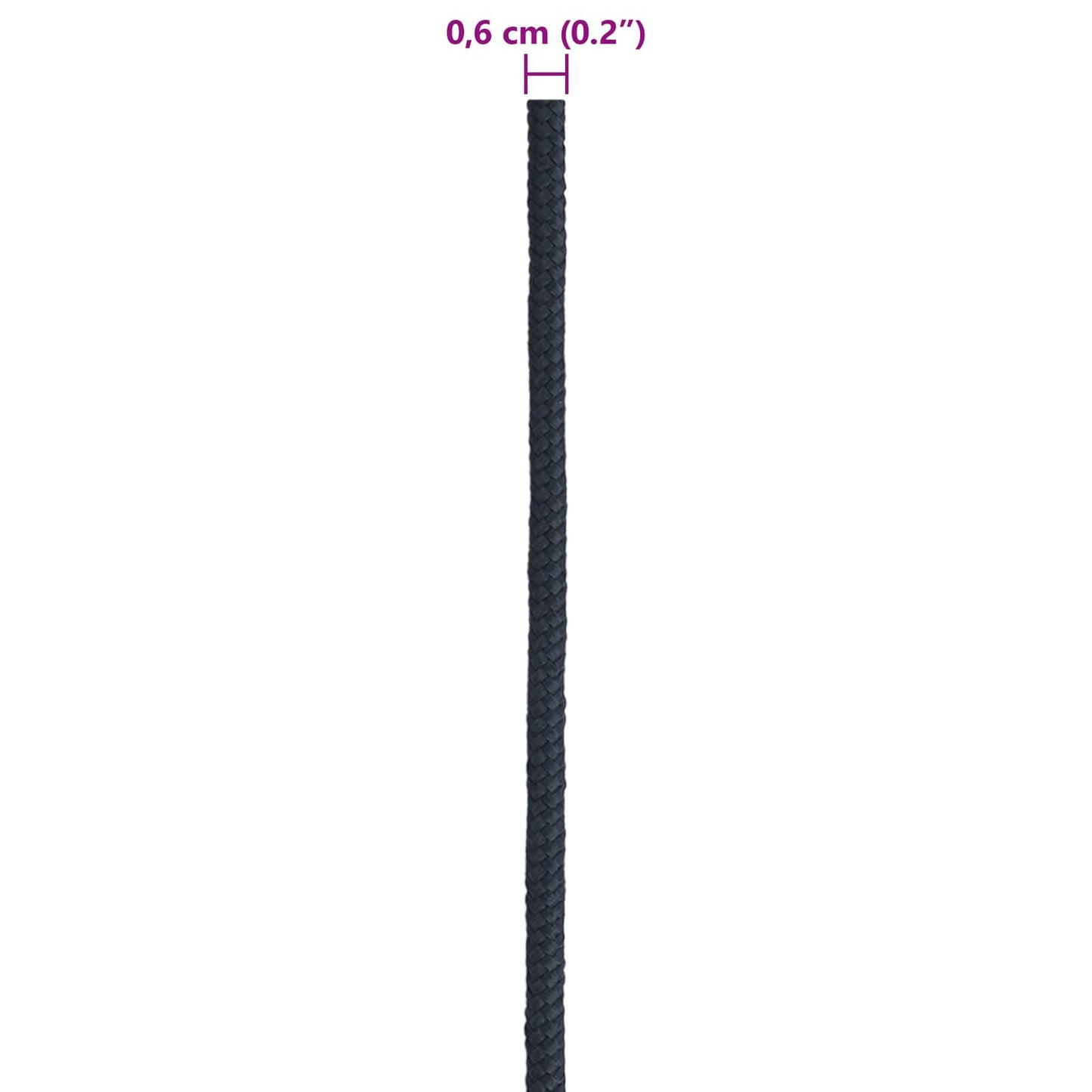 vidaXL Σχοινί Boat 0.6 mm 50 m Βασιλικό Μπλε Πολυεστέρας