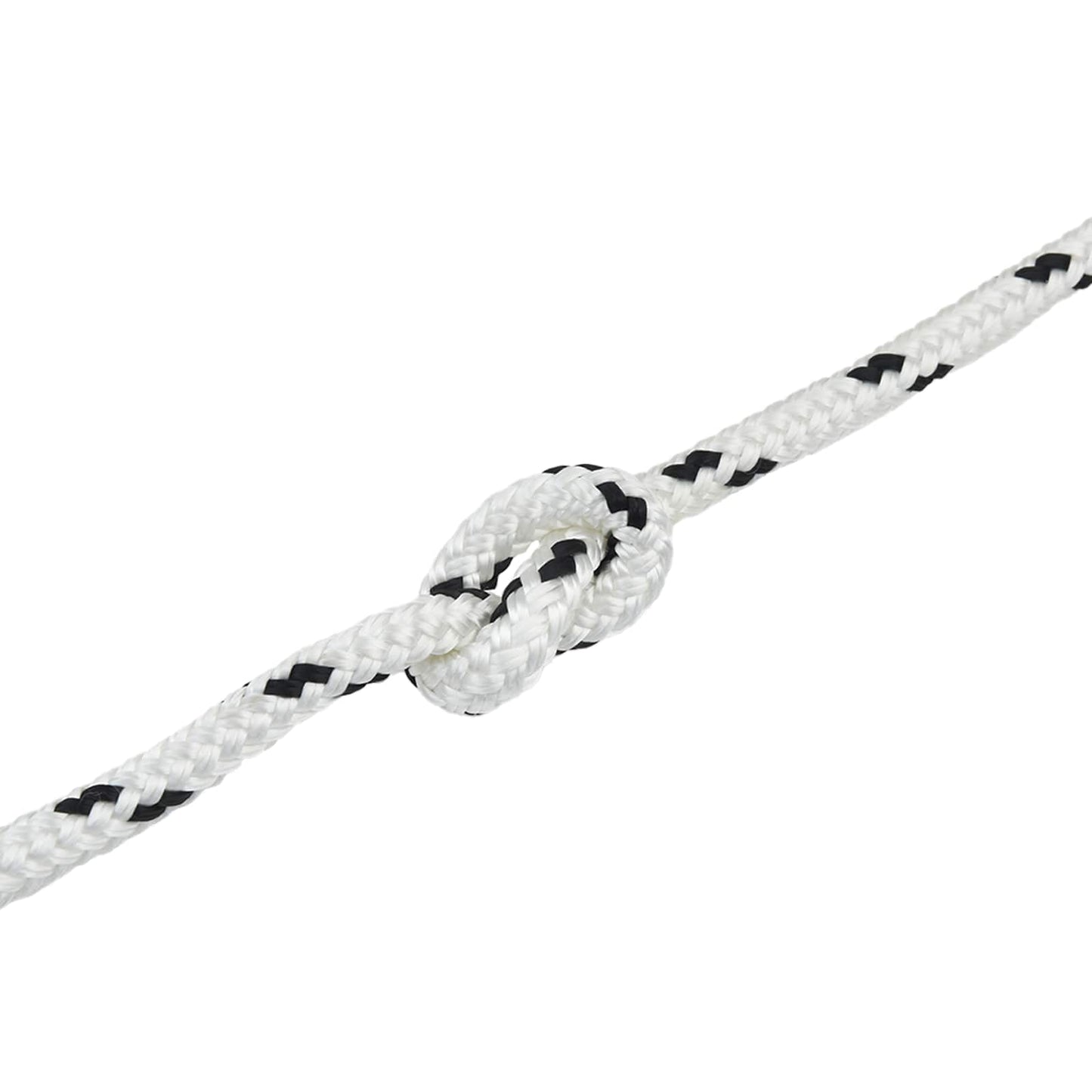 vidaXL Σχοινί Boat 14 mm 12 m Λευκό και Μαύρο Πολυεστέρας