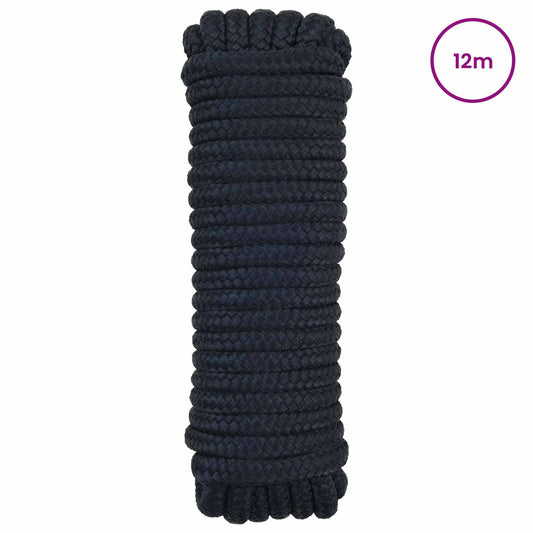 vidaXL Σχοινί Boat 12 mm 12 m Βασιλικό Μπλε Πολυεστέρας