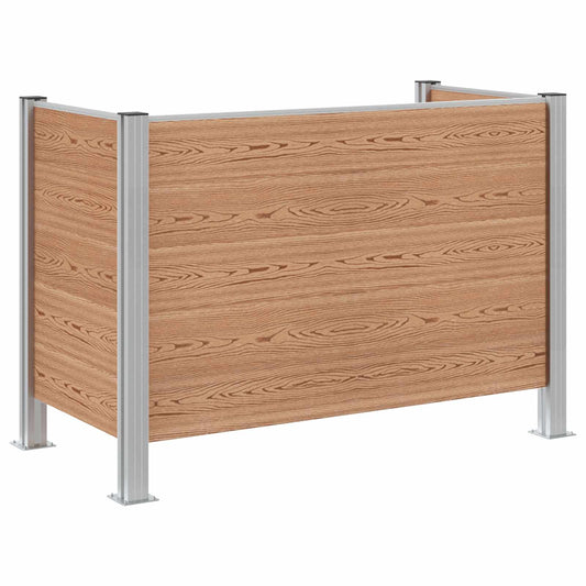 vidaXL Φράχτης Σκουπιδιών Καφέ 161 x 85 x 115 εκ Αλουμίνιο και WPC