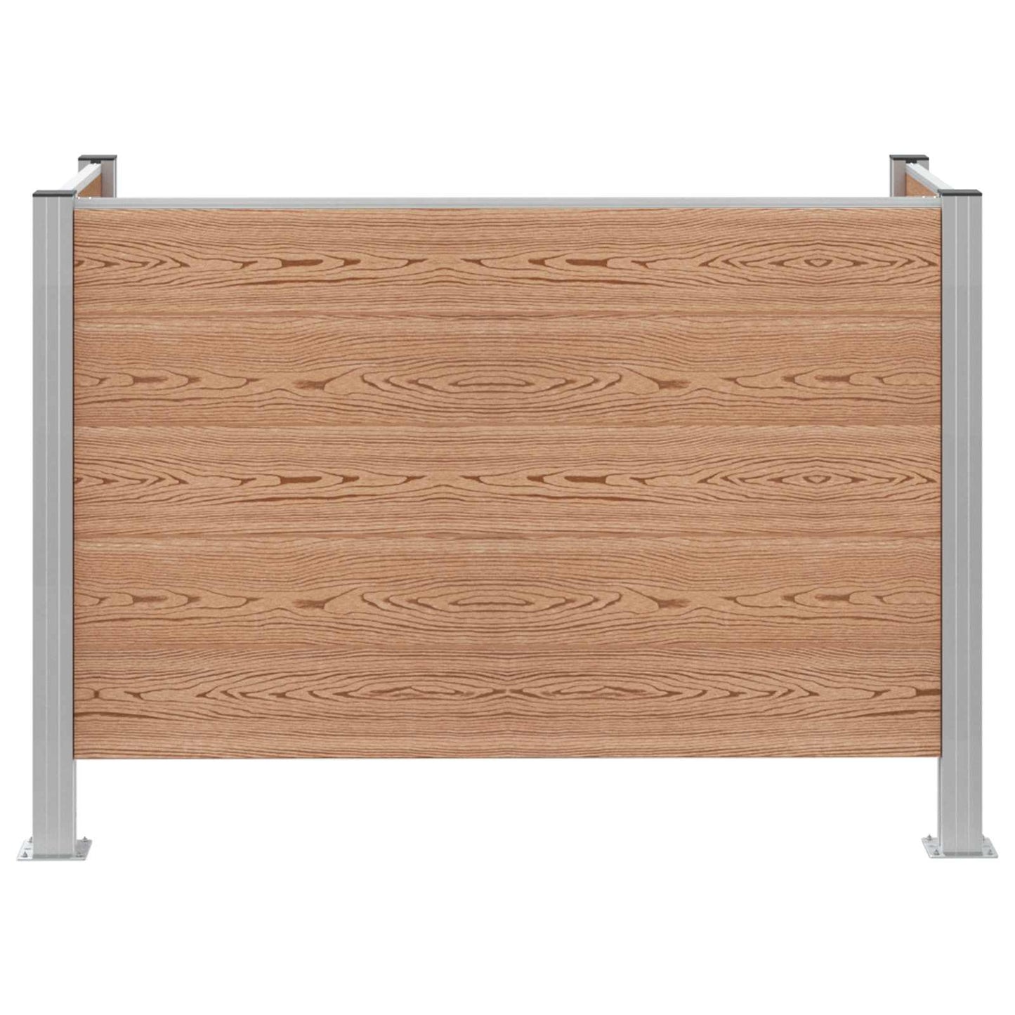 vidaXL Φράχτης Σκουπιδιών Καφέ 161 x 85 x 115 εκ Αλουμίνιο και WPC