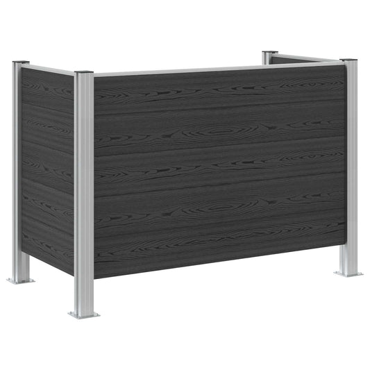 vidaXL Φράχτης Σκουπιδιών Γκρι 161 x 85 x 115 εκ Αλουμίνιο και WPC