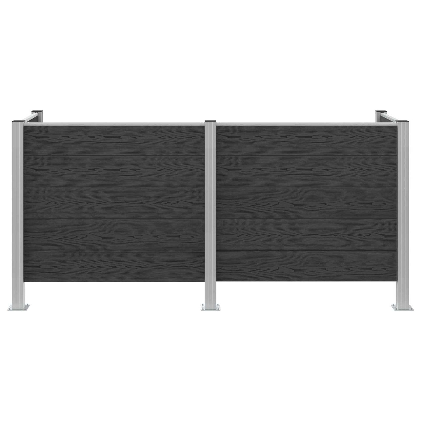 vidaXL Φράχτης Σκουπιδιών Γκρι 237 x 85 x 115 εκ Αλουμίνιο και WPC