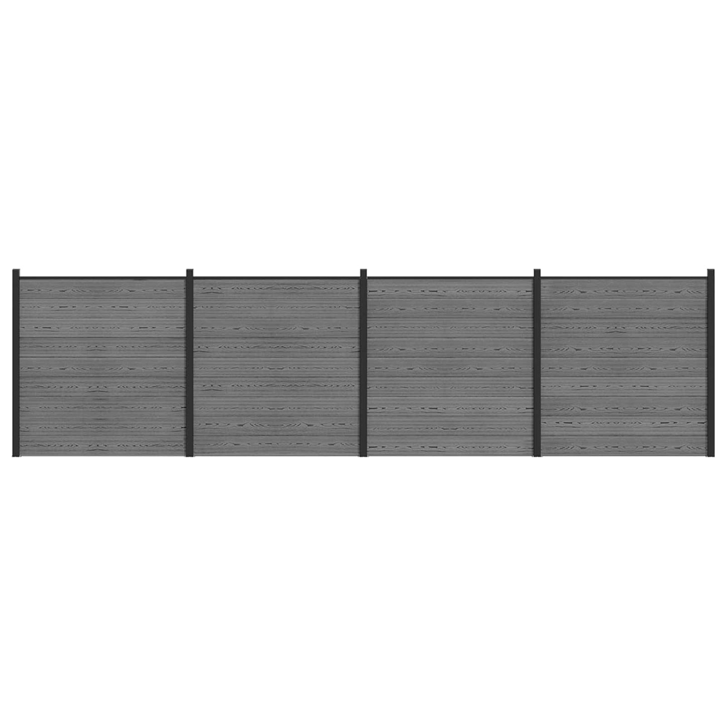 vidaXL Σετ Φράχτη 699 x 186 cm WPC και Αλουμίνιο Γκρι