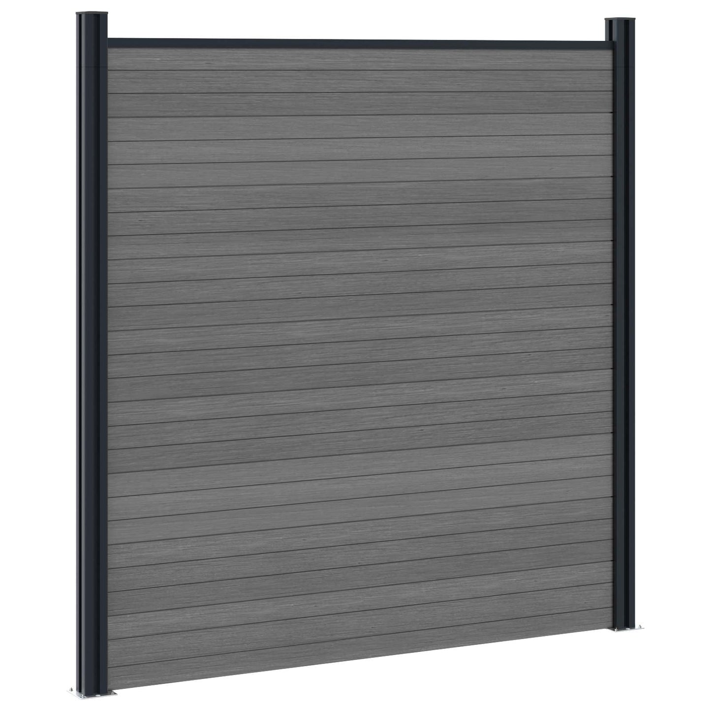 vidaXL Σετ Φράχτη 5 τμχ. 872 x 186 cm WPC και Αλουμίνιο Γκρι