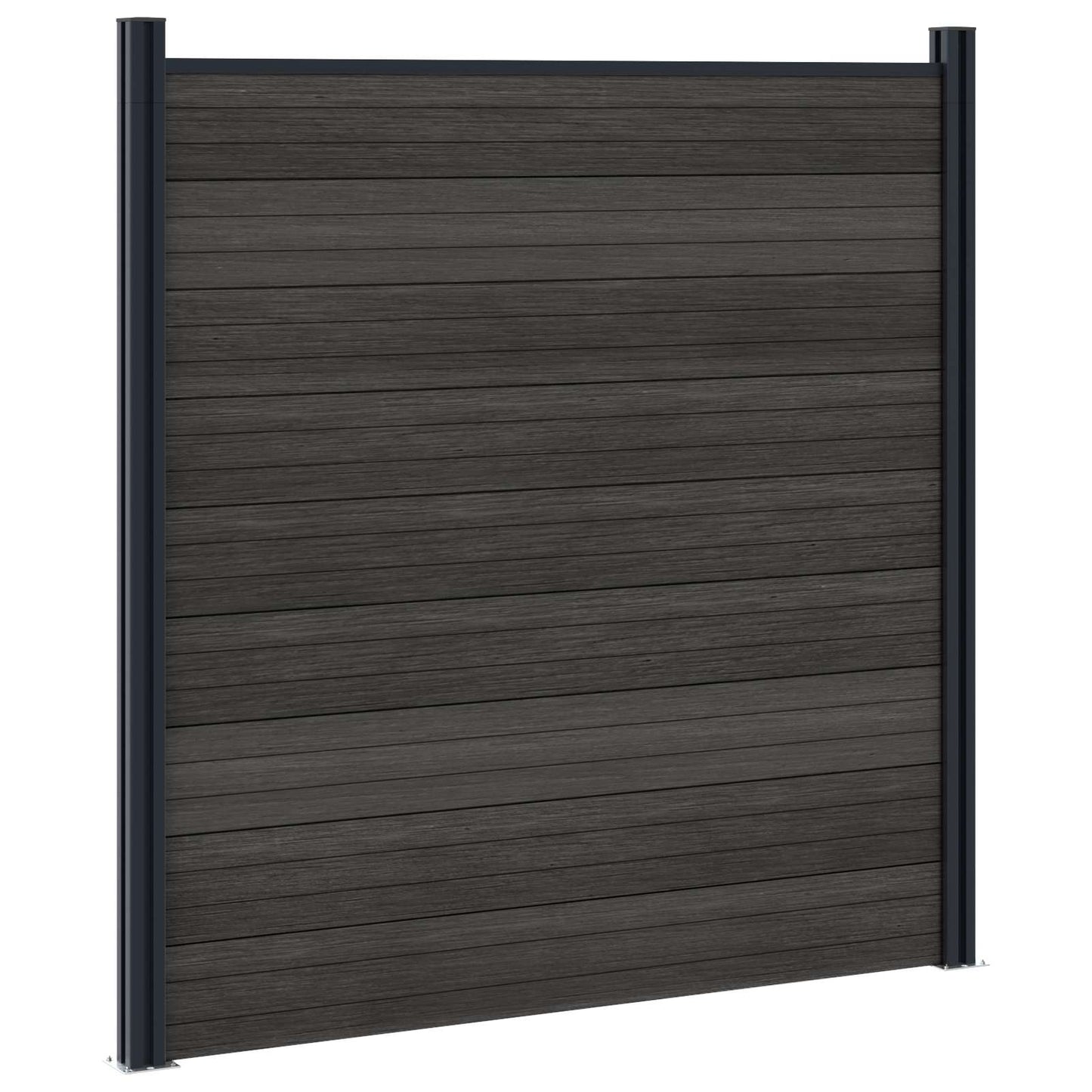 vidaXL Σετ Φράχτη 3 τμχ. 526 x 186 cm WPC και Αλουμίνιο Μαύρο