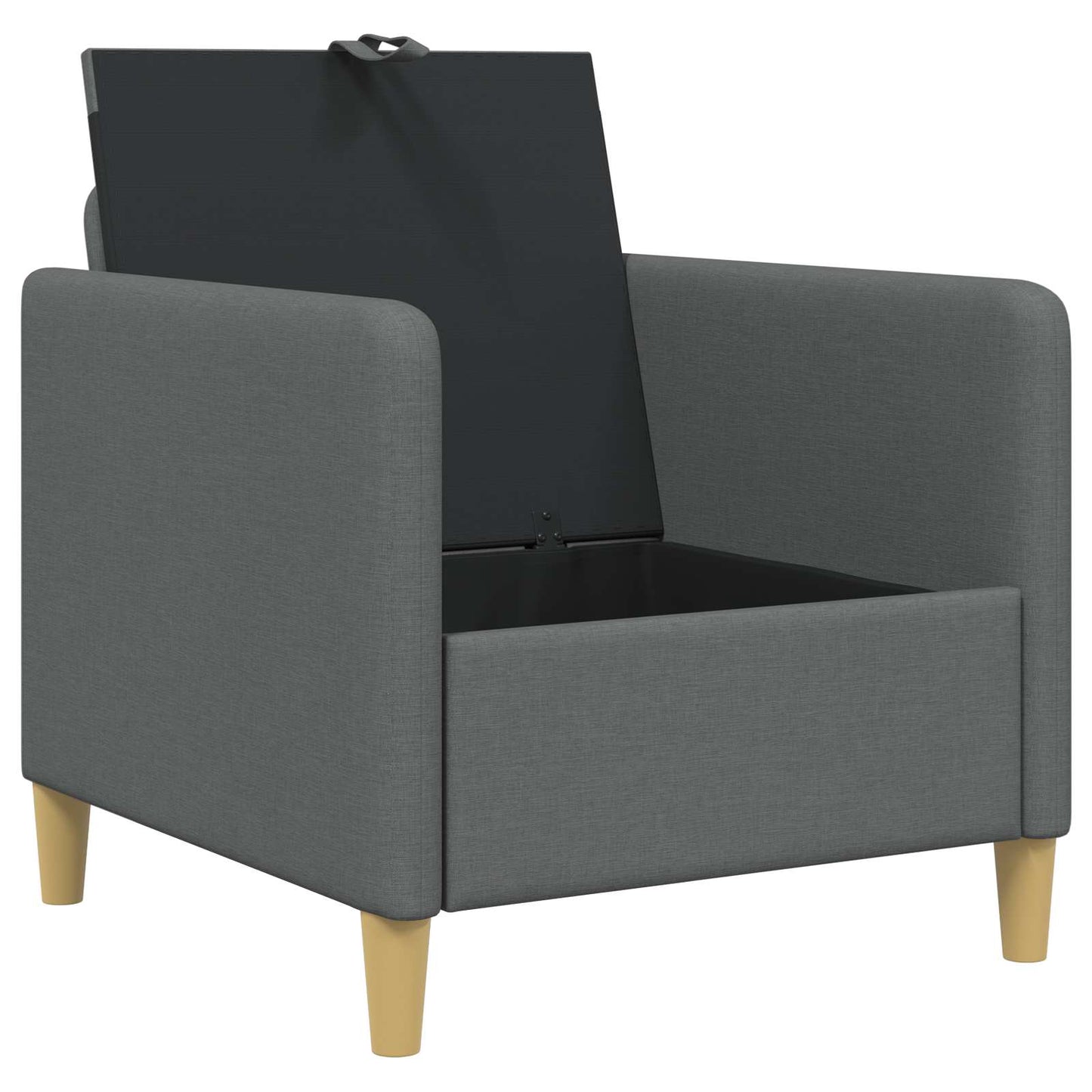 vidaXL Καναπές με Αποθήκευση Σκούρο Γκρι 72 x 78 x 87 εκ. Πολυεστέρας