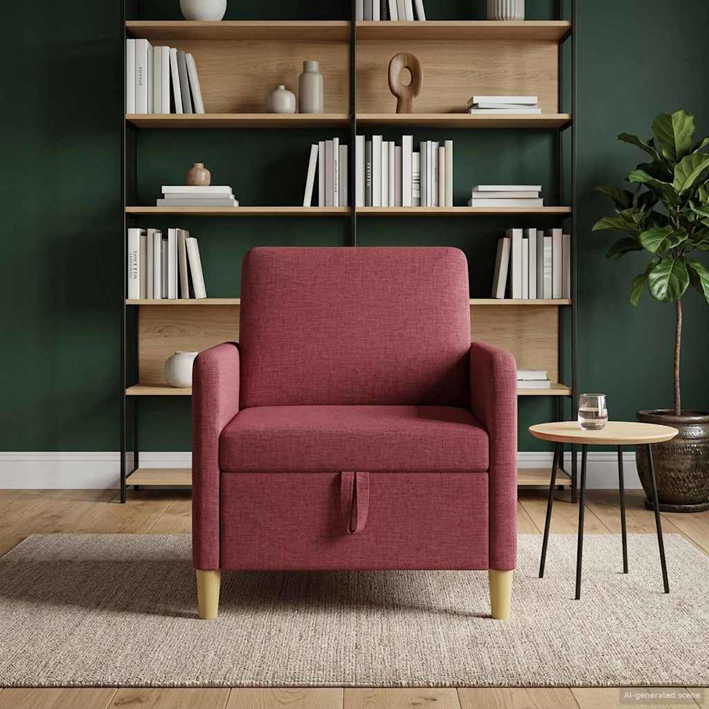 vidaXL Καναπές με Αποθήκευση Κόκκινο 72 x 78 x 87 εκ. Πολυεστέρας