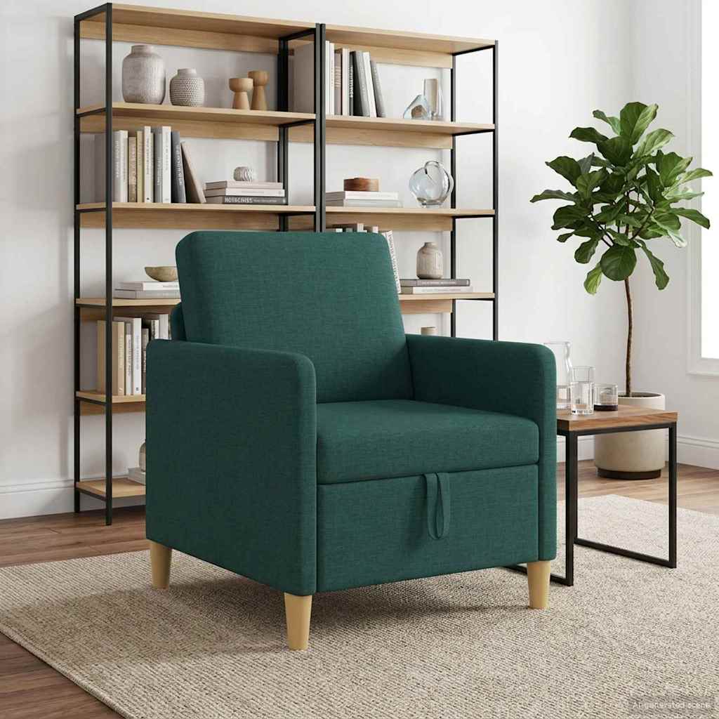 vidaXL Καναπές με Αποθήκευση Σκούρο Πράσινο 72 x 78 x 87 εκ.