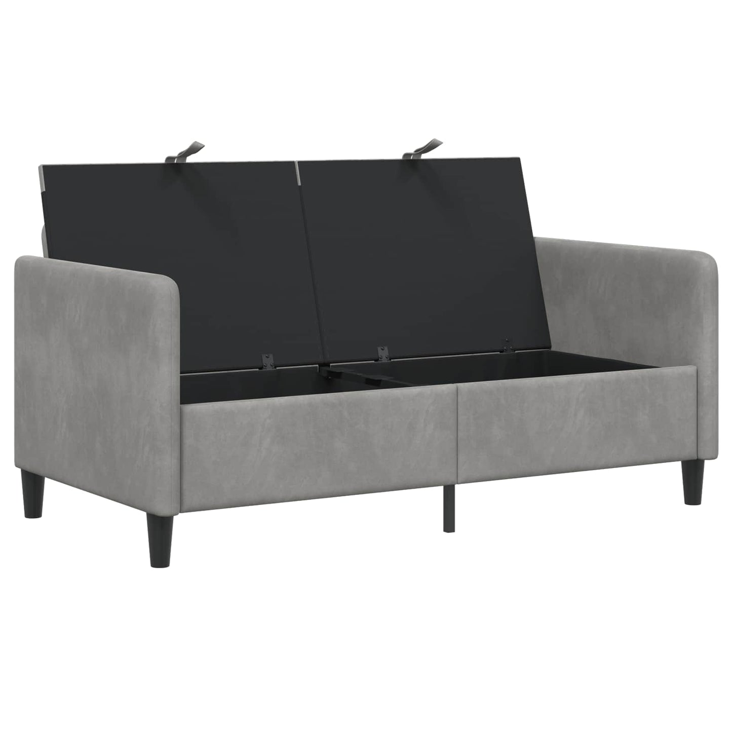 vidaXL Καναπές με Αποθήκευση Ανοιχτό γκρι 152 x 78 x 87 εκ Πολυεστέρας