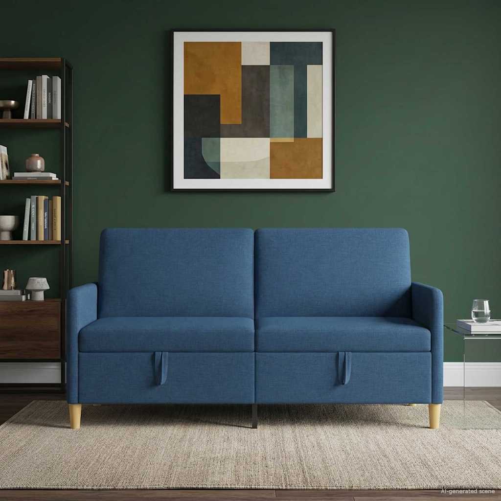 vidaXL Καναπές με Αποθήκευση Μπλε 172 x 78 x 87 εκ Πολυεστέρας