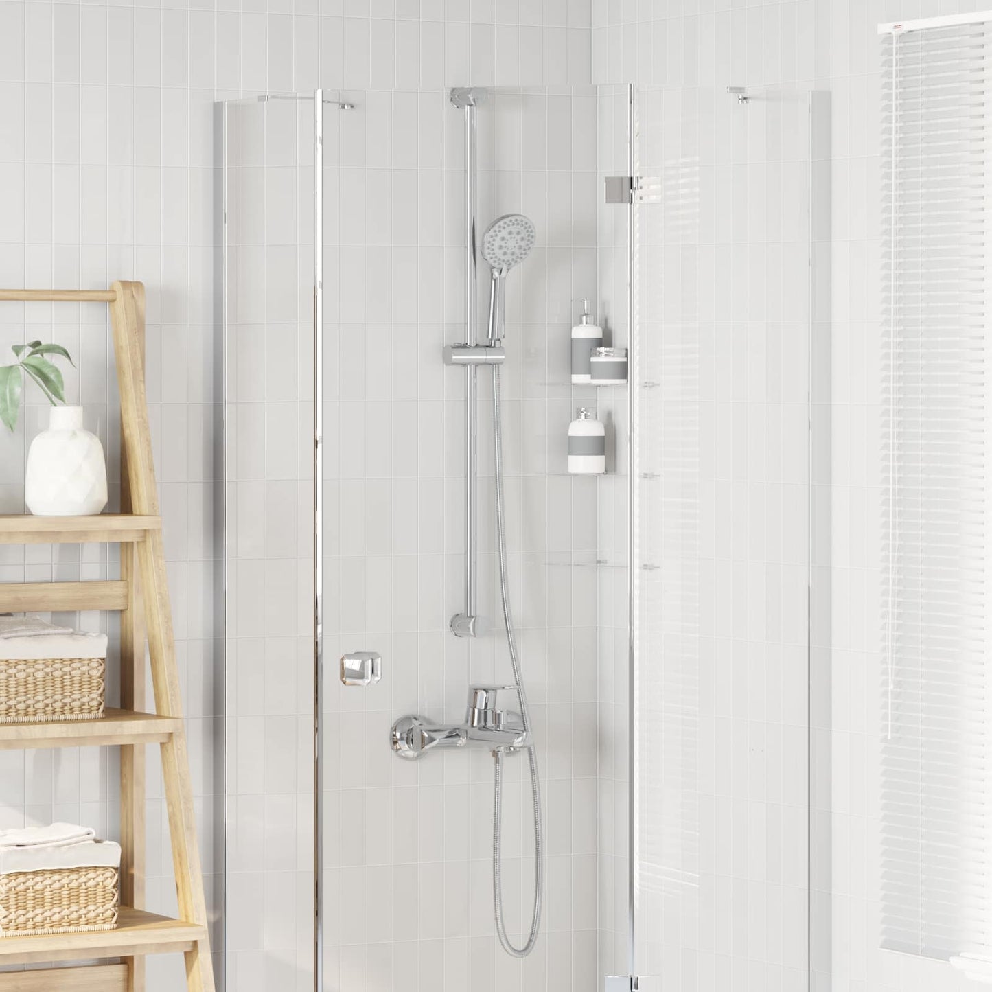 vidaXL Σετ Κεφαλής Ντους Χρωμέ 150 cm Ανοξείδωτο Ατσάλι