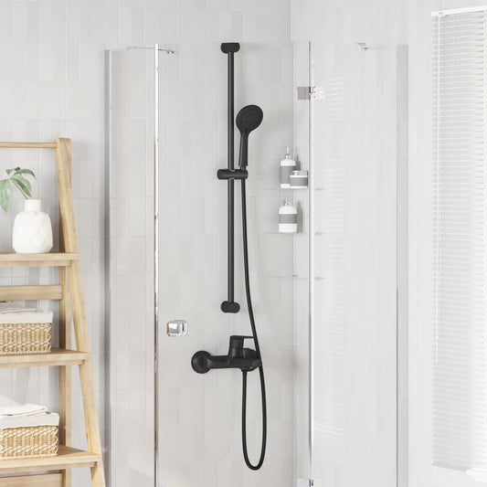 vidaXL Σετ Κεφαλής Ντους Μαύρο 150 cm Ανοξείδωτο Ατσάλι