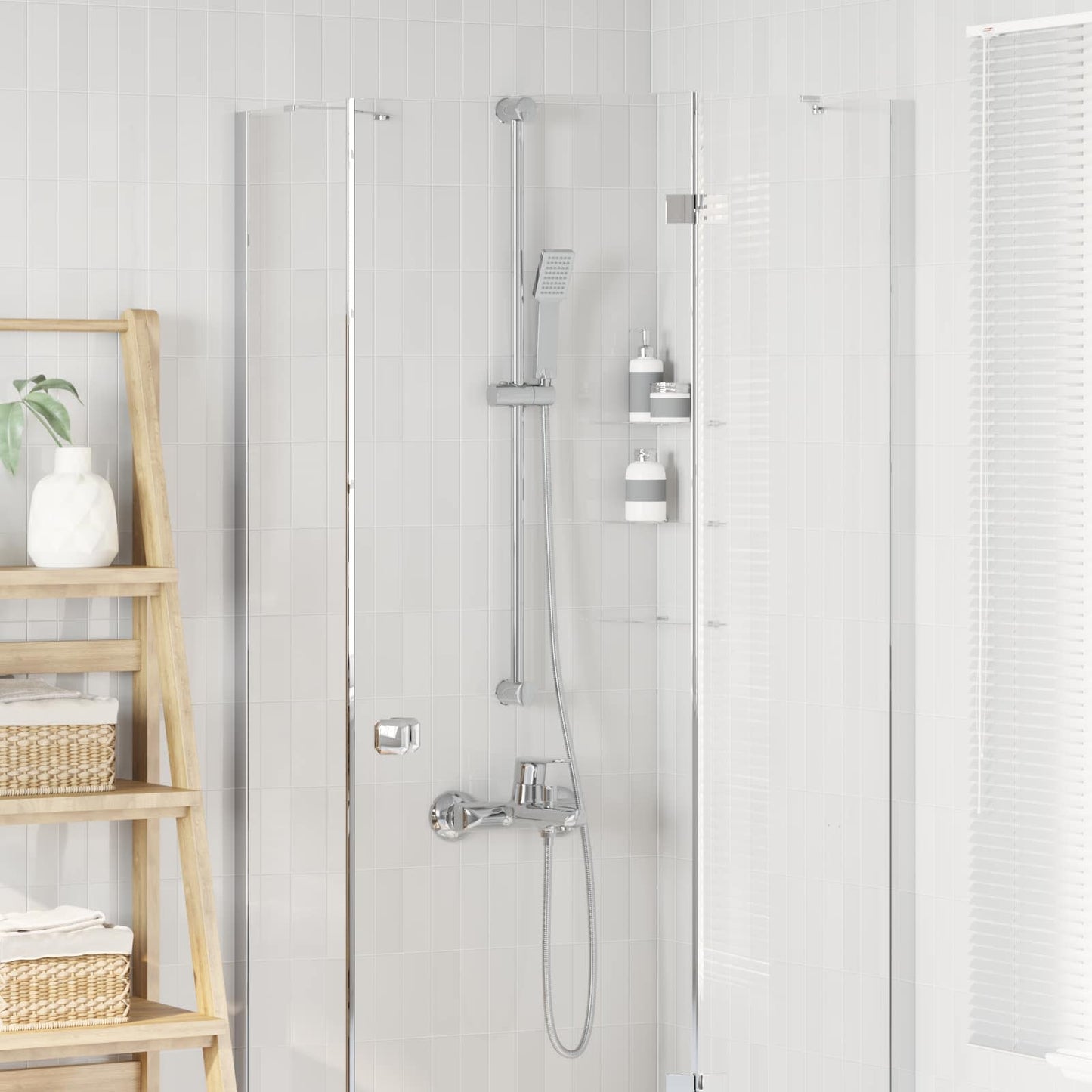 vidaXL Σετ Κεφαλής Ντους Χρωμέ 150 cm Ανοξείδωτο Ατσάλι