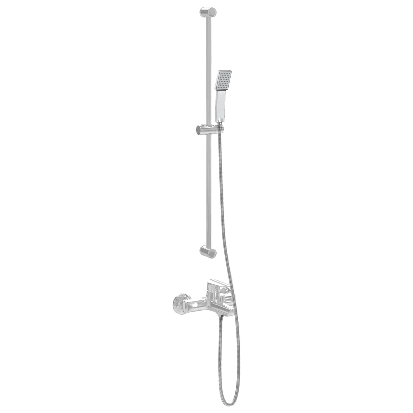 vidaXL Σετ Κεφαλής Ντους Χρωμέ 150 cm Ανοξείδωτο Ατσάλι