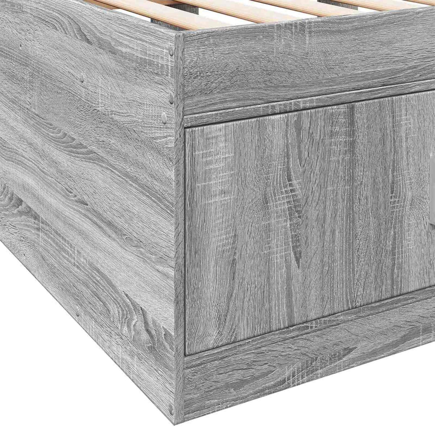 vidaXL Σκελετός κρεβατιού με αποθήκευση Γκρι Sonoma 80 x 200 cm