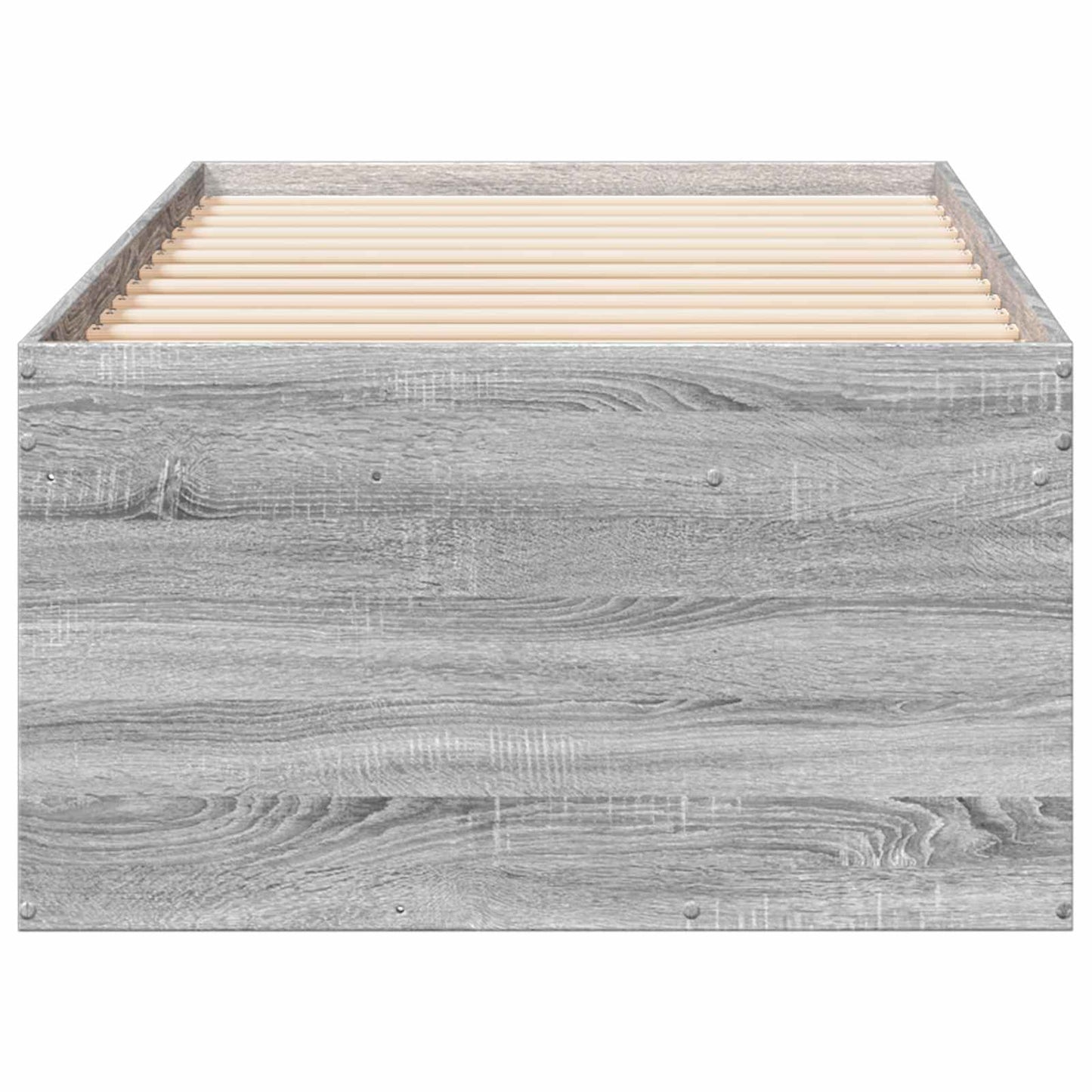vidaXL Σκελετός κρεβατιού με αποθήκευση Γκρι Sonoma 80 x 200 cm