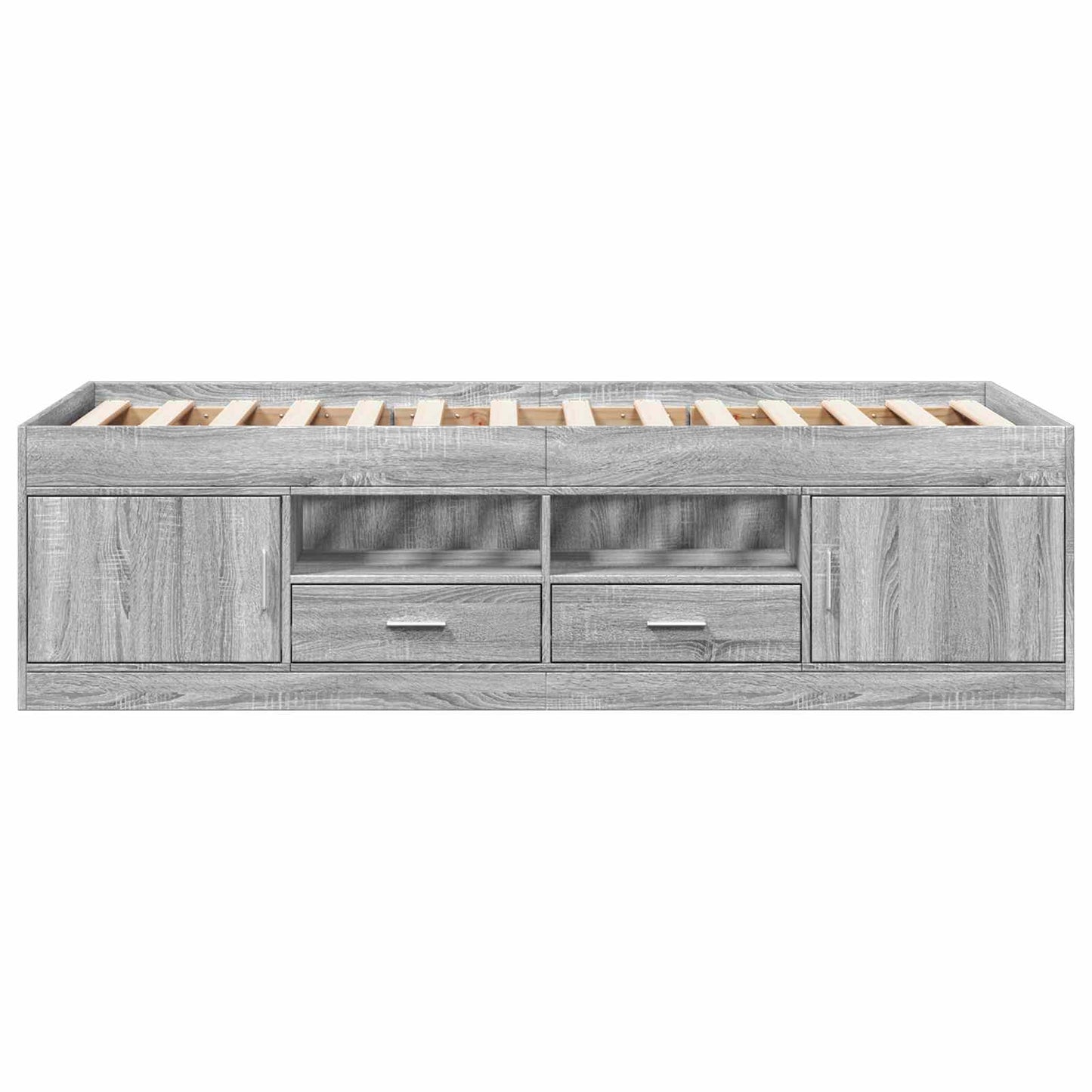 vidaXL Σκελετός κρεβατιού με αποθήκευση Γκρι Sonoma 80 x 200 cm