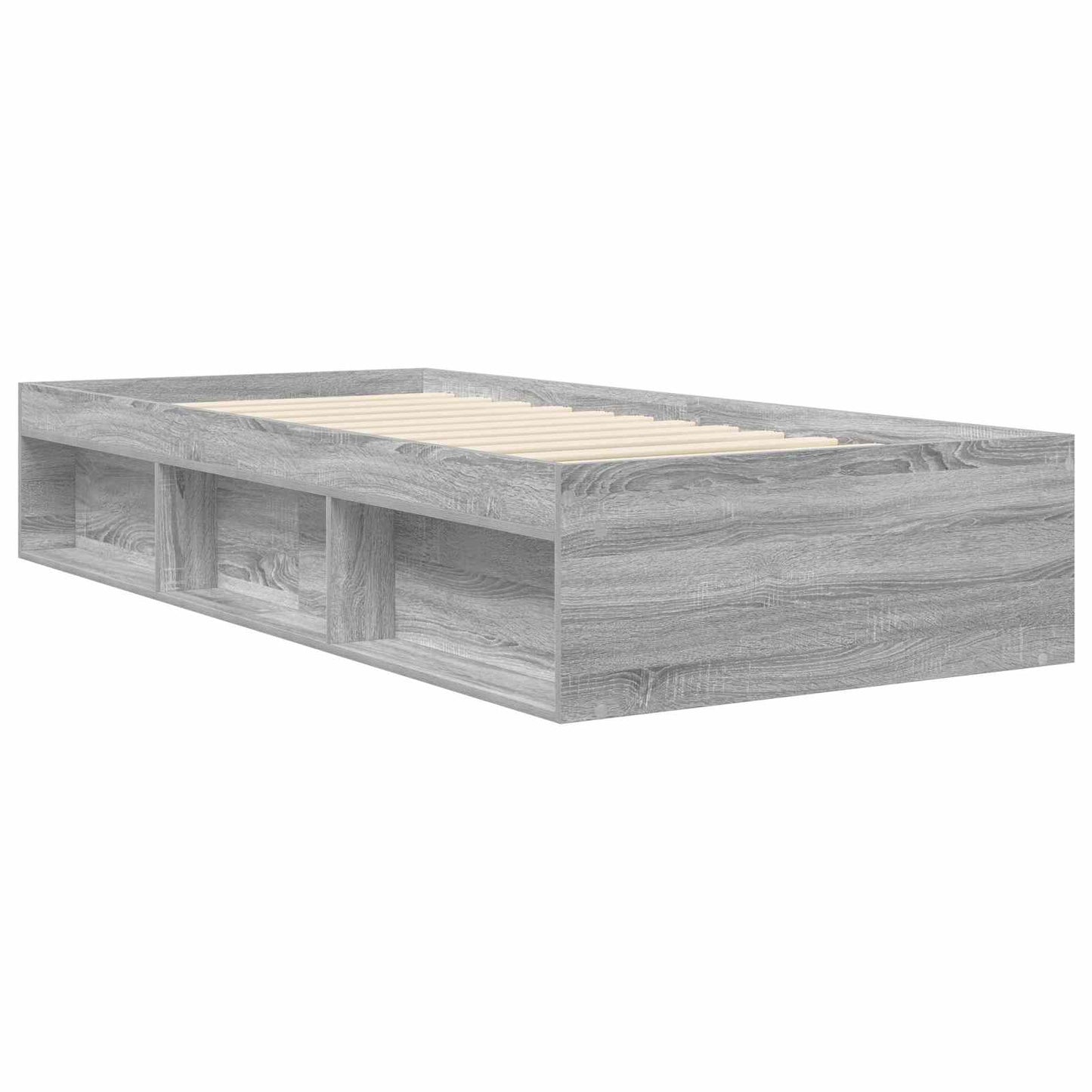 vidaXL Σκελετός κρεβατιού με αποθήκευση Γκρι Sonoma 80 x 200 cm