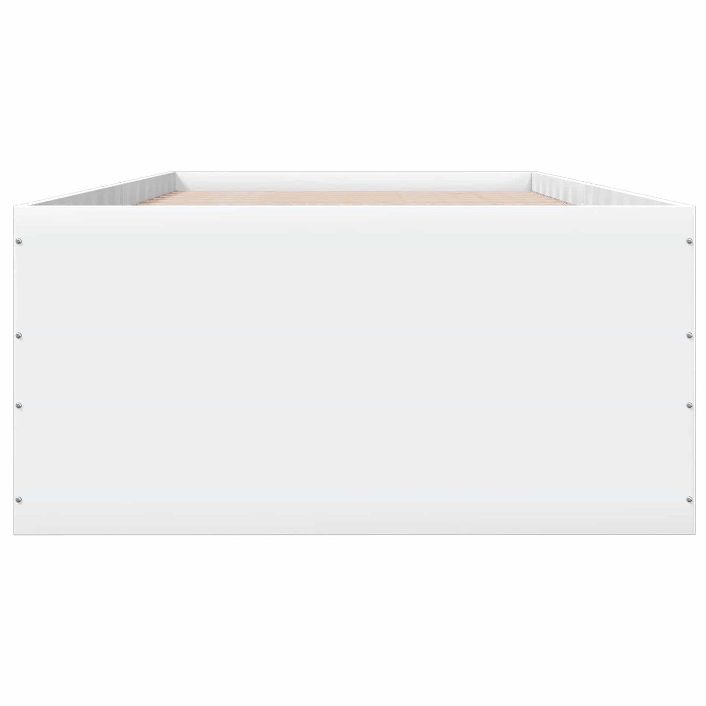 vidaXL Κρεβάτι δαπέδου Λευκό 80 x 200 cm Επεξεργασμένο Ξύλο