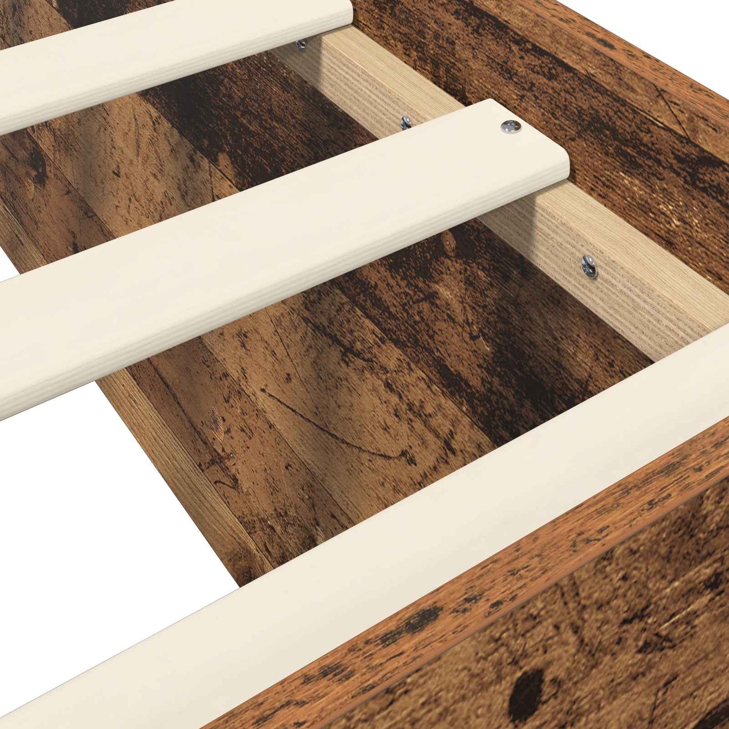vidaXL Κρεβάτι δαπέδου Παλαιωμένο ξύλο 80 x 200 cm Επεξεργασμένο Ξύλο