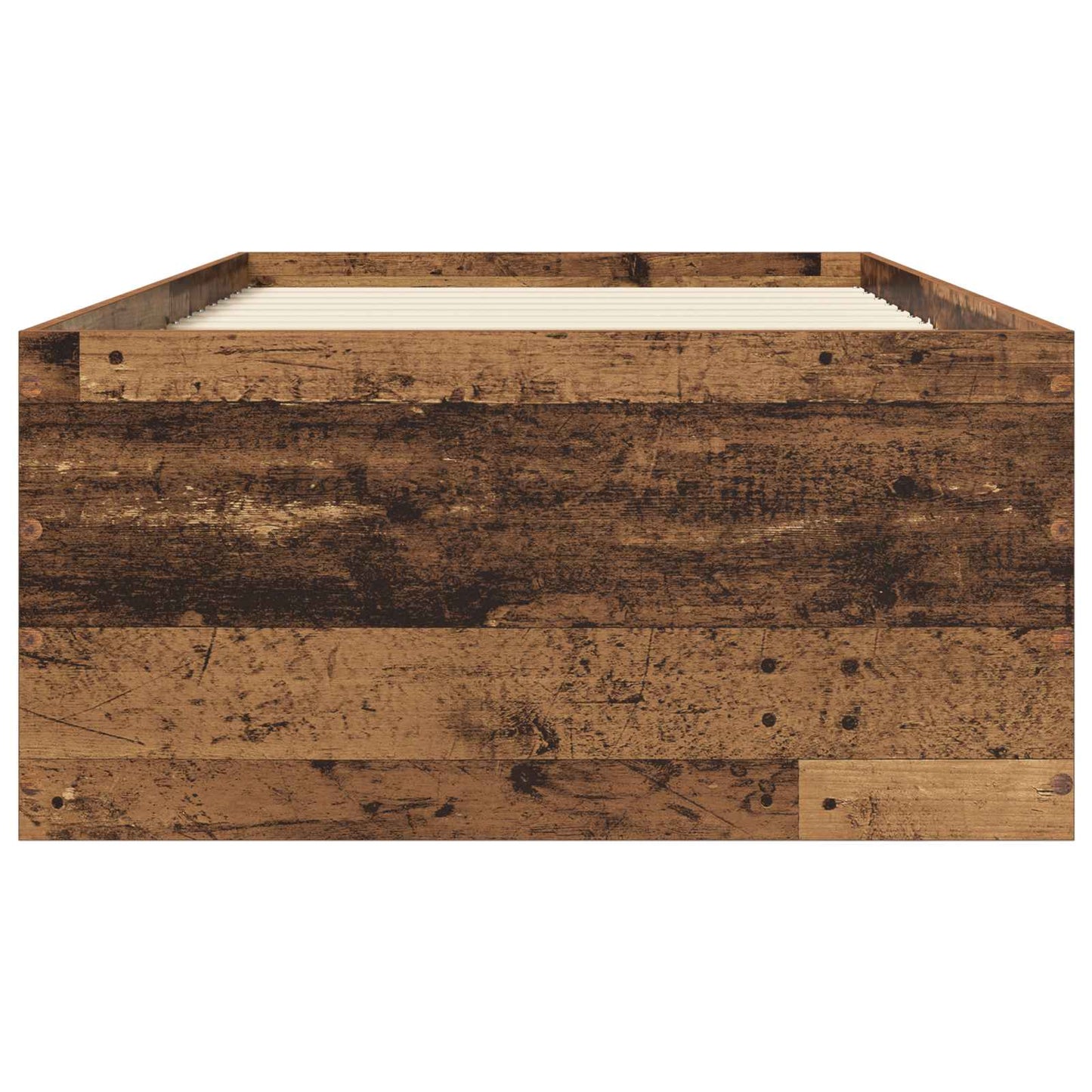 vidaXL Κρεβάτι δαπέδου Παλαιωμένο ξύλο 80 x 200 cm Επεξεργασμένο Ξύλο
